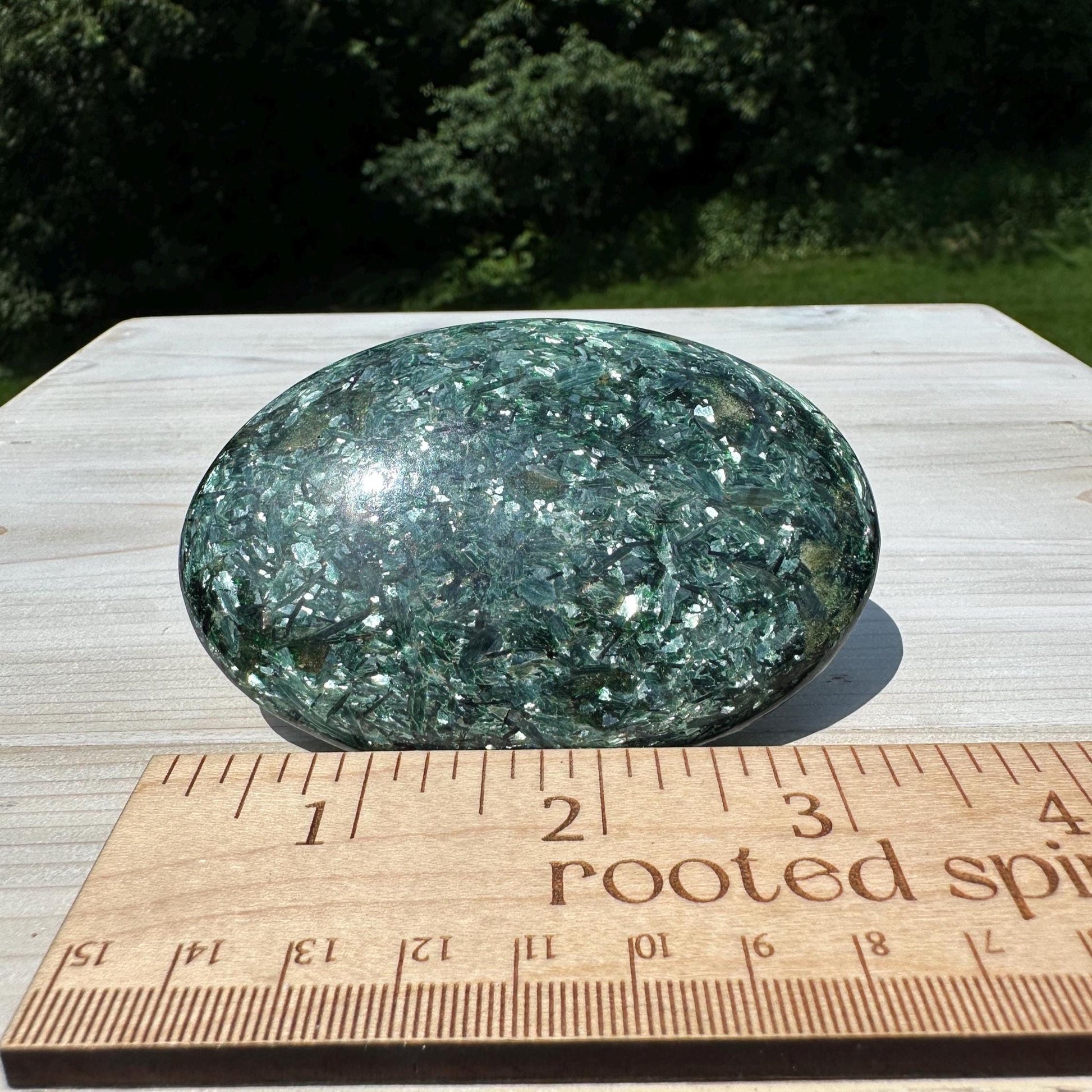 Stunning Fuchsite and Green Mica Cabochon - #3