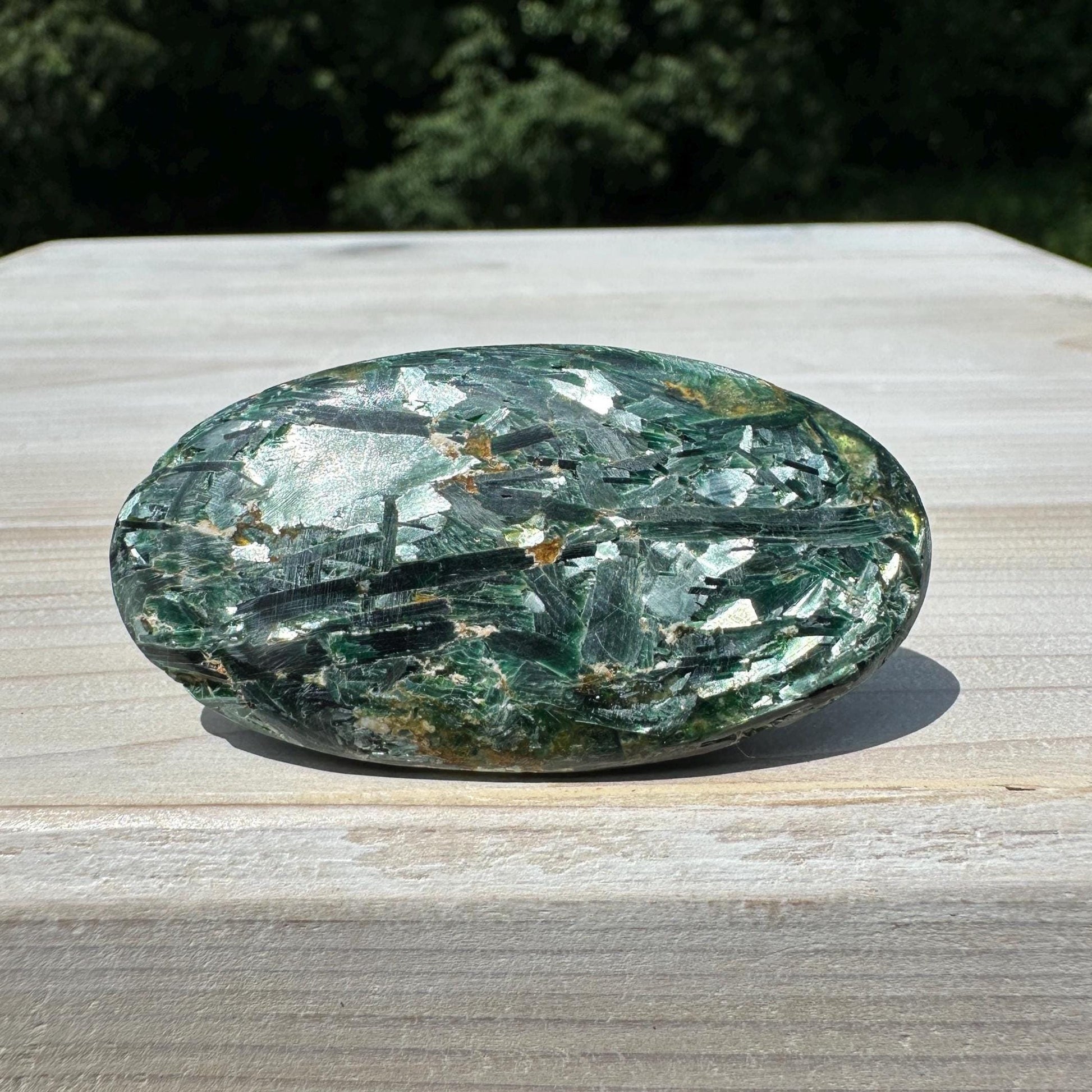 Stunning Fuchsite and Green Mica Cabochon - #4