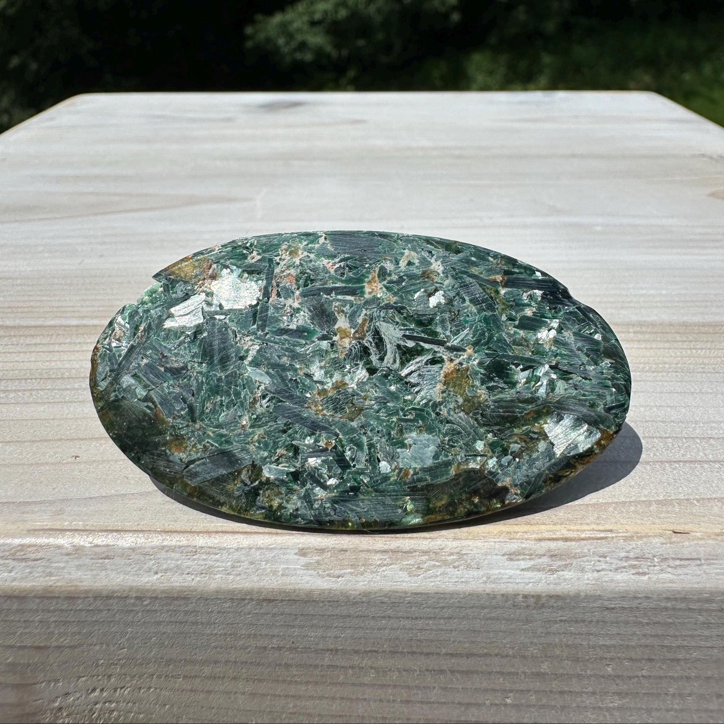 Stunning Fuchsite and Green Mica Cabochon - #5