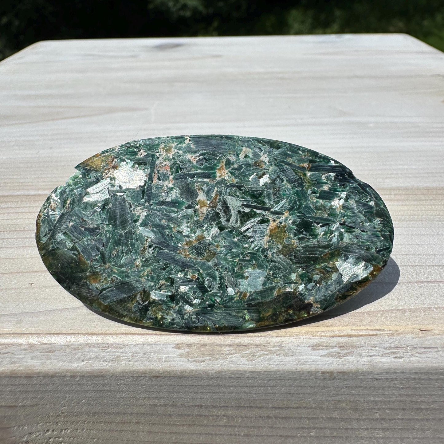 Stunning Fuchsite and Green Mica Cabochon - #5