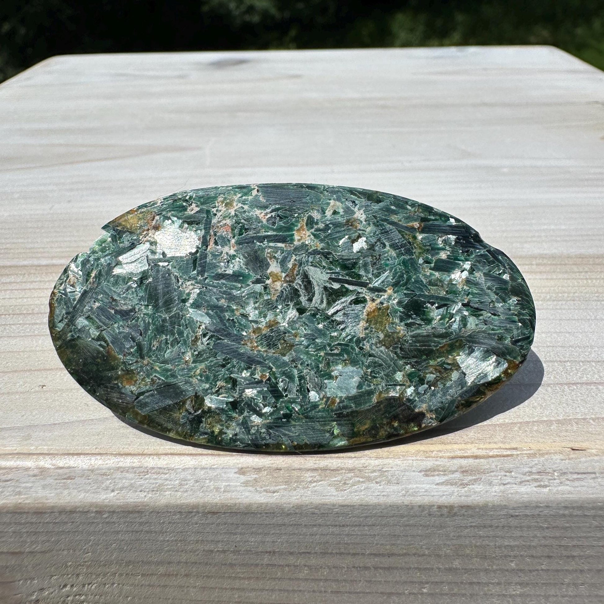 Stunning Fuchsite and Green Mica Cabochon - #5