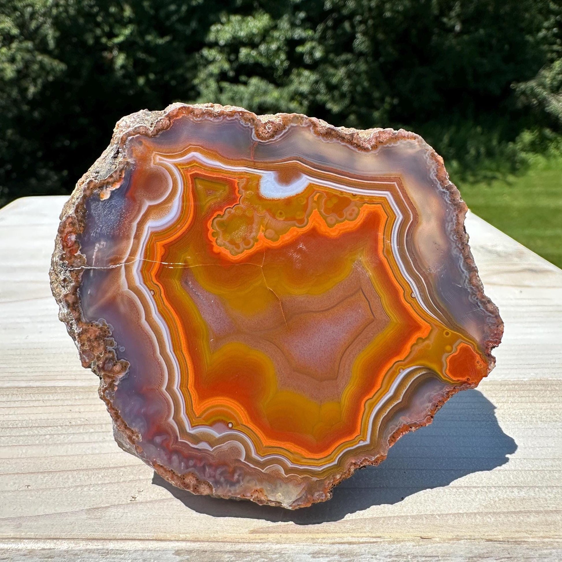 Stunning Moroccan Agate Geode Specimen