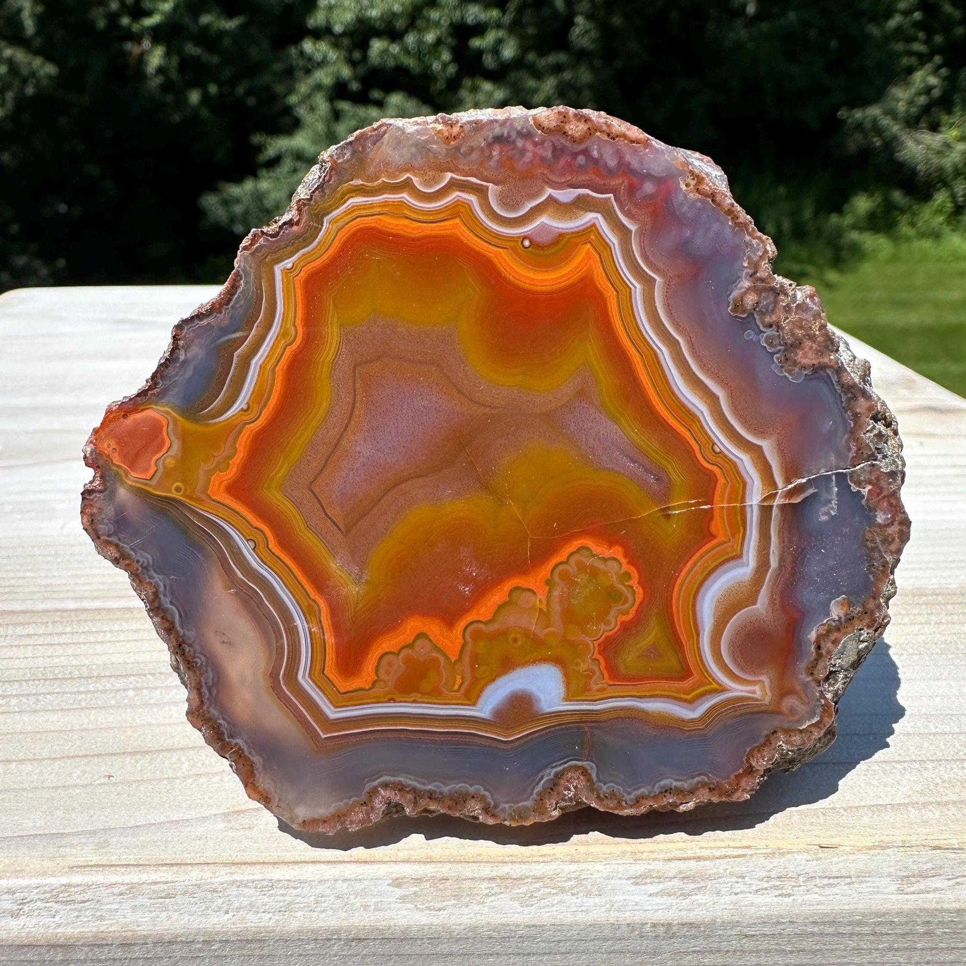 Stunning Moroccan Agate Geode Specimen
