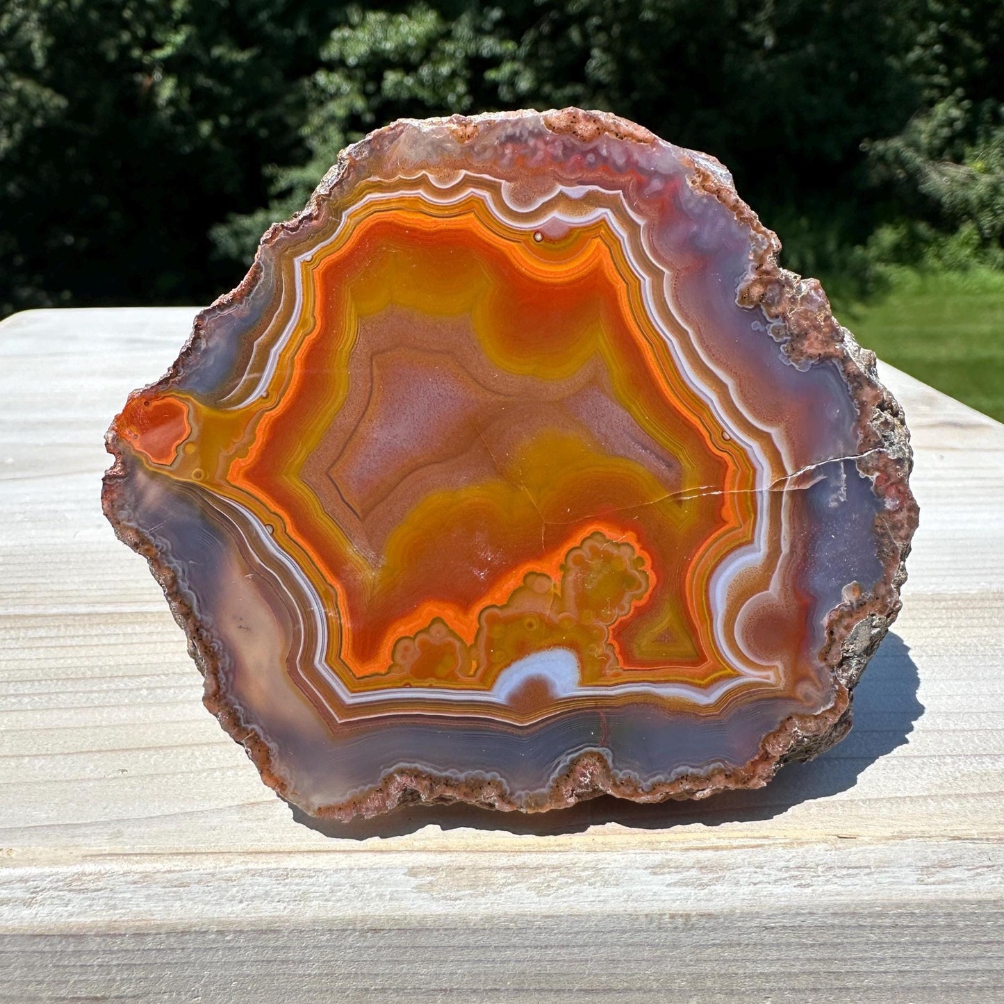 Stunning Moroccan Agate Geode Specimen