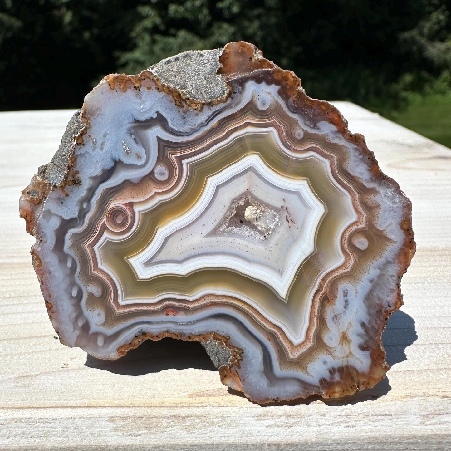 Stunning Moroccan Agate Geode Specimen