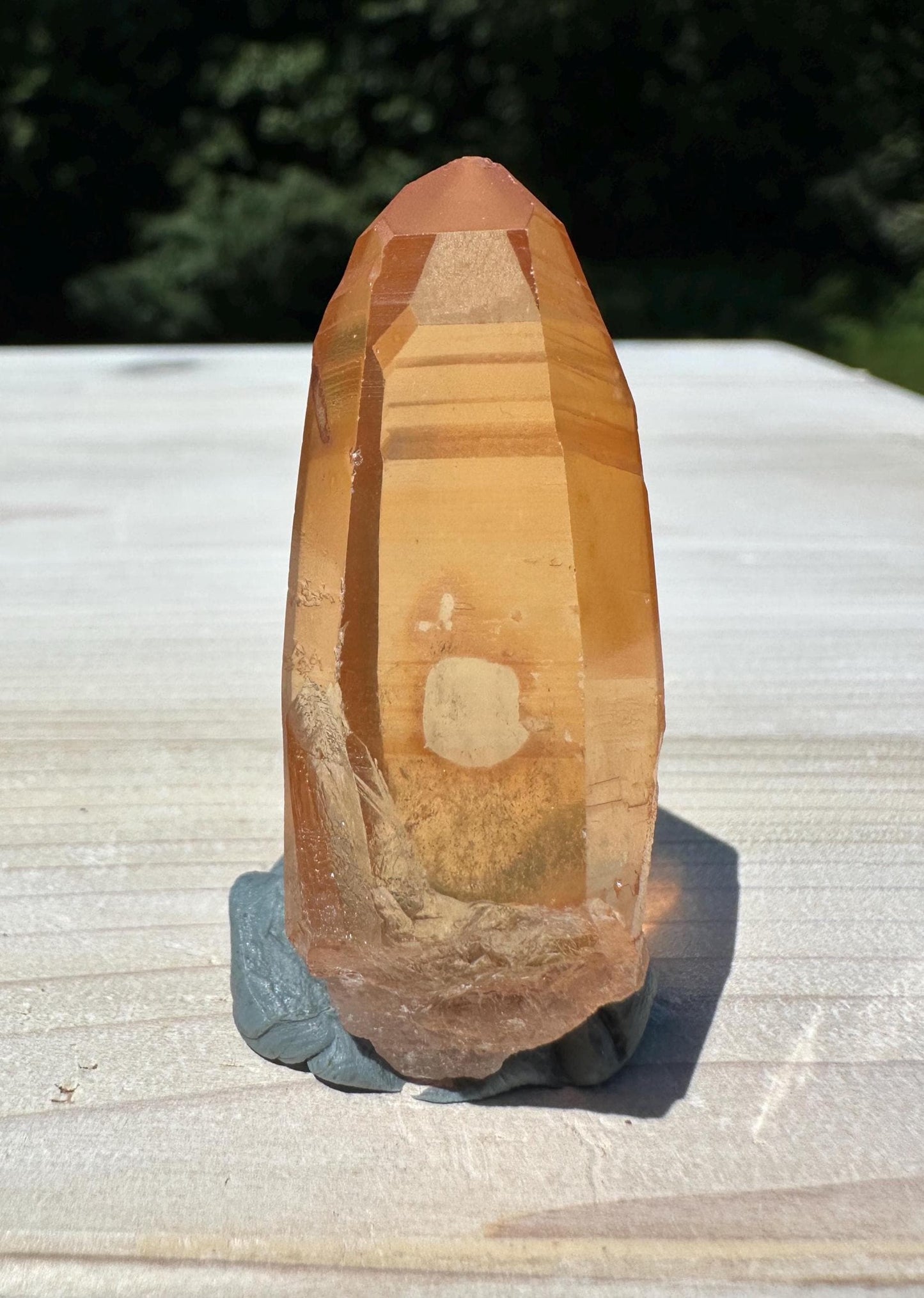 Stunning Rare Tangerine Lemurian Point - #1