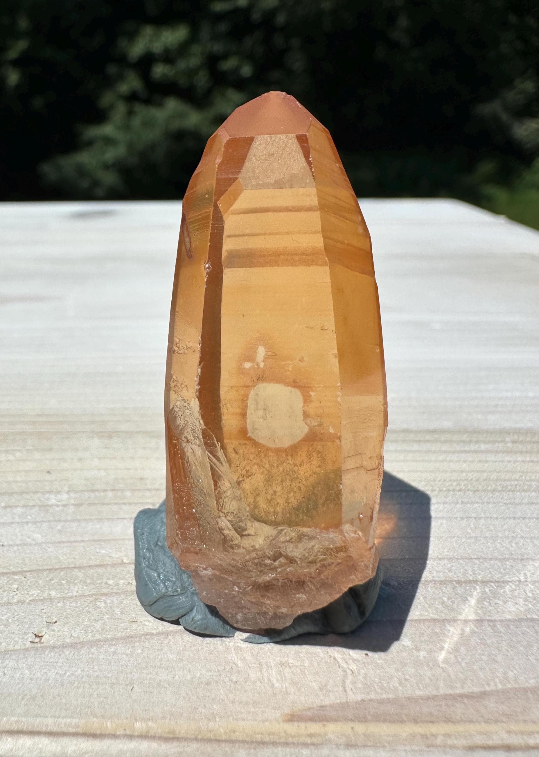 Stunning Rare Tangerine Lemurian Point - #1