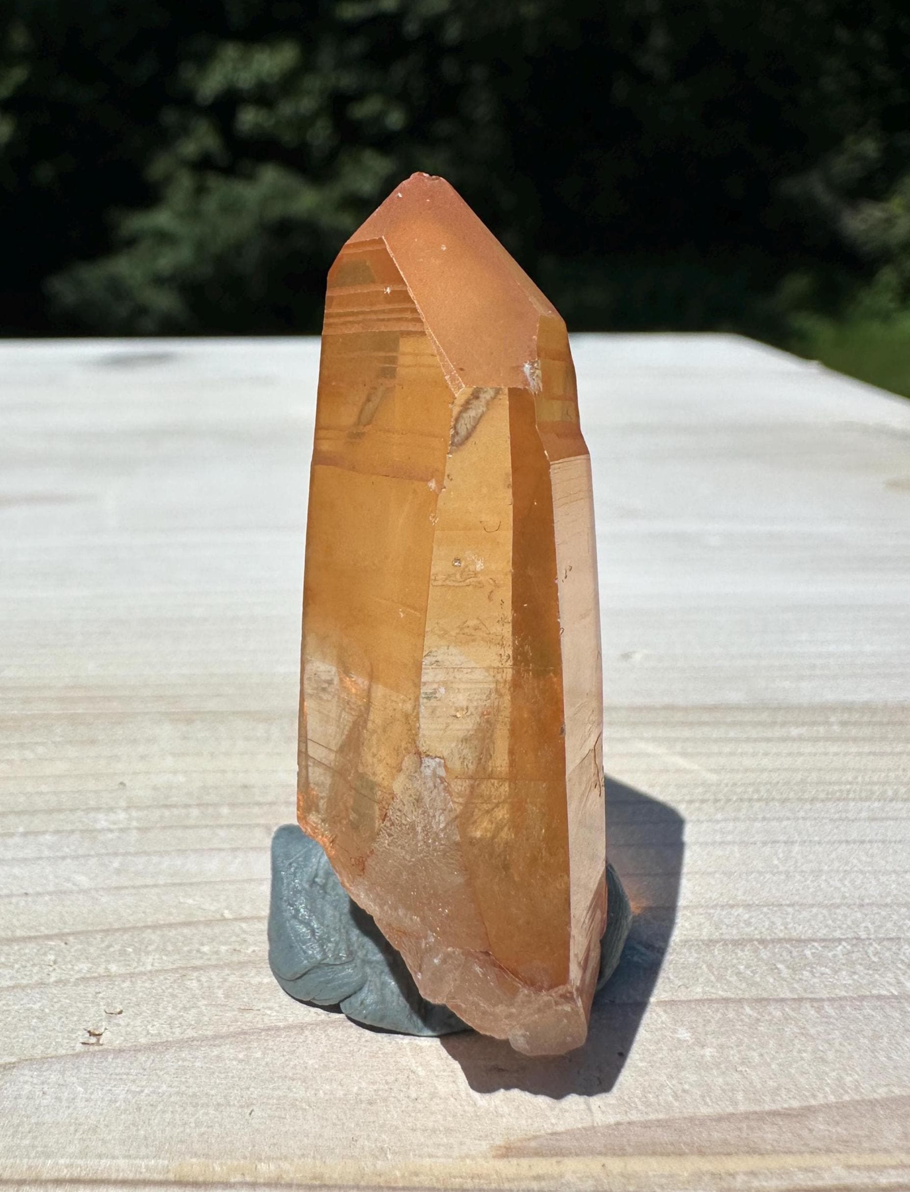 Stunning Rare Tangerine Lemurian Point - #1
