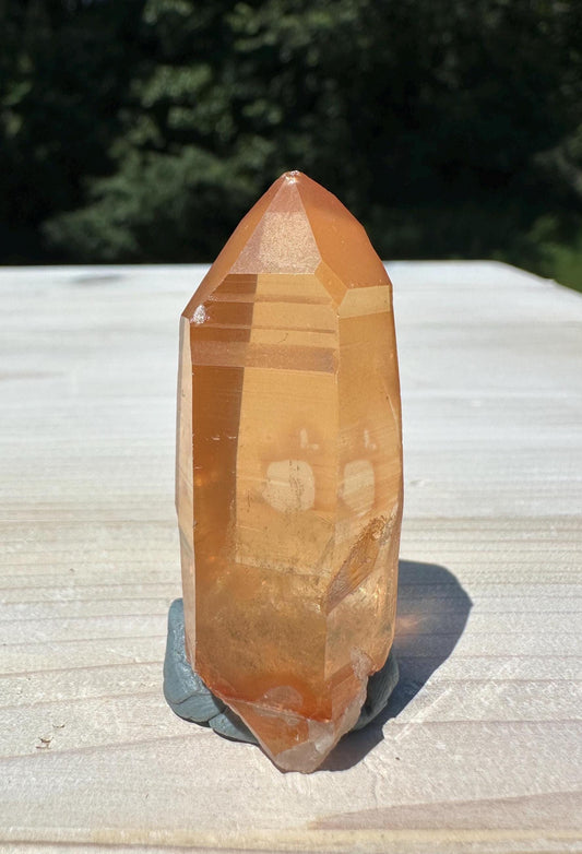 Stunning Rare Tangerine Lemurian Point - #1