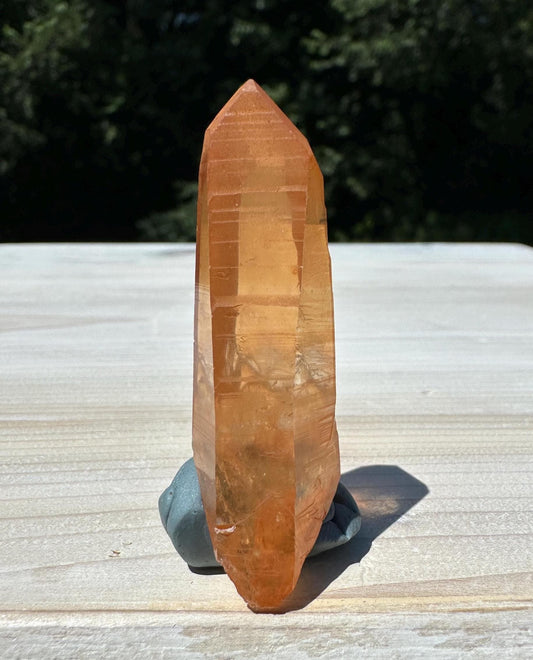 Stunning Rare Tangerine Lemurian Point - #2