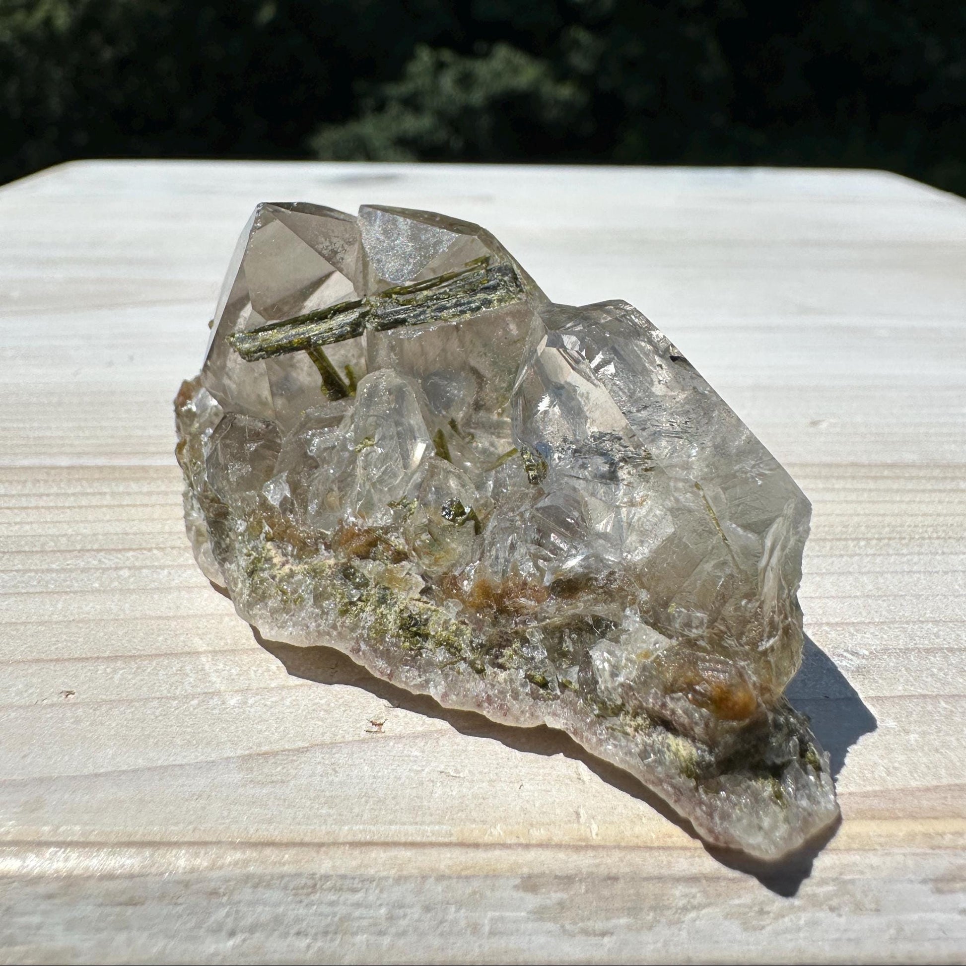 Stunning Epidote and Quartz Cluster - #2