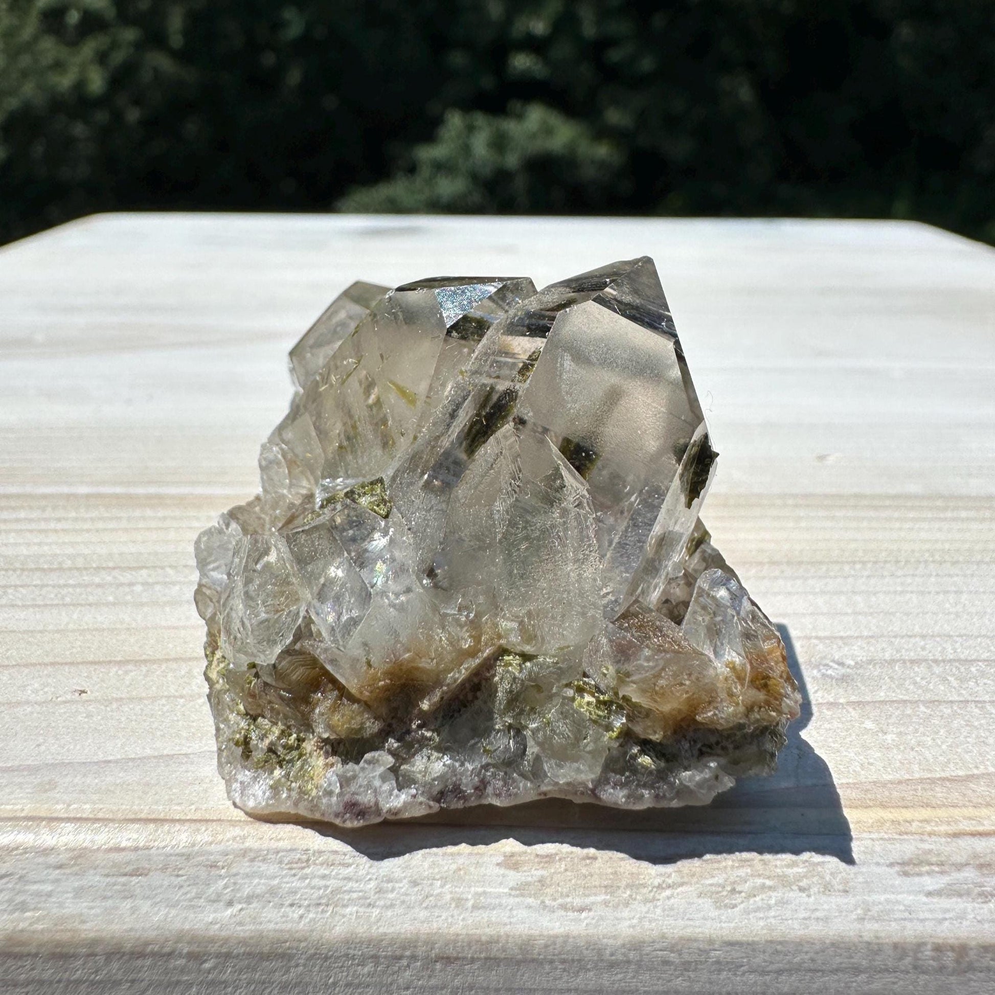 Stunning Epidote and Quartz Cluster - #2