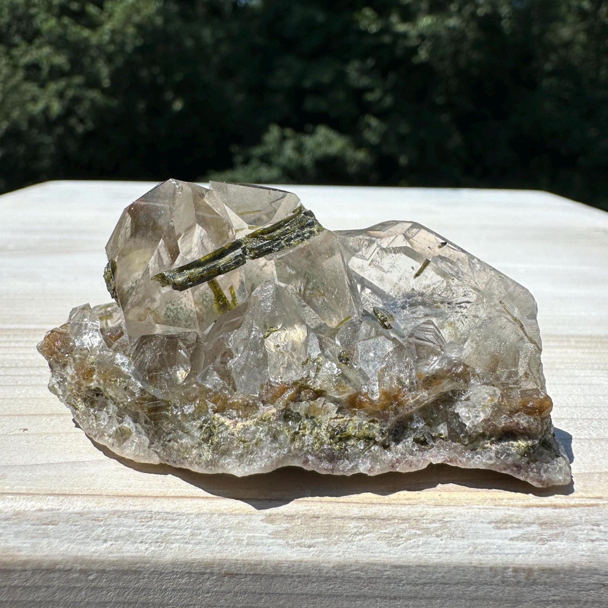Stunning Epidote and Quartz Cluster - #2