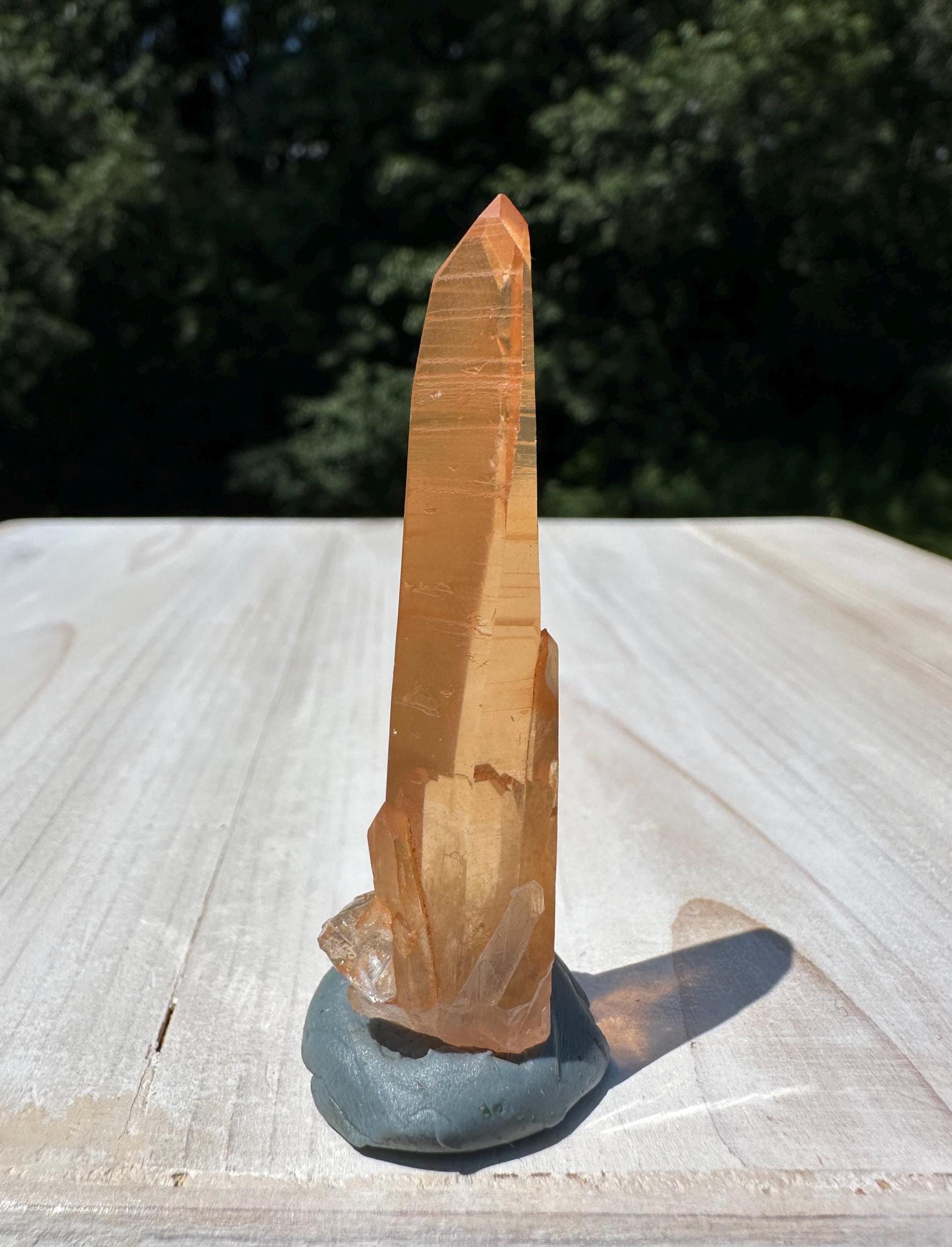 Stunning Rare Tangerine Lemurian Point - #6