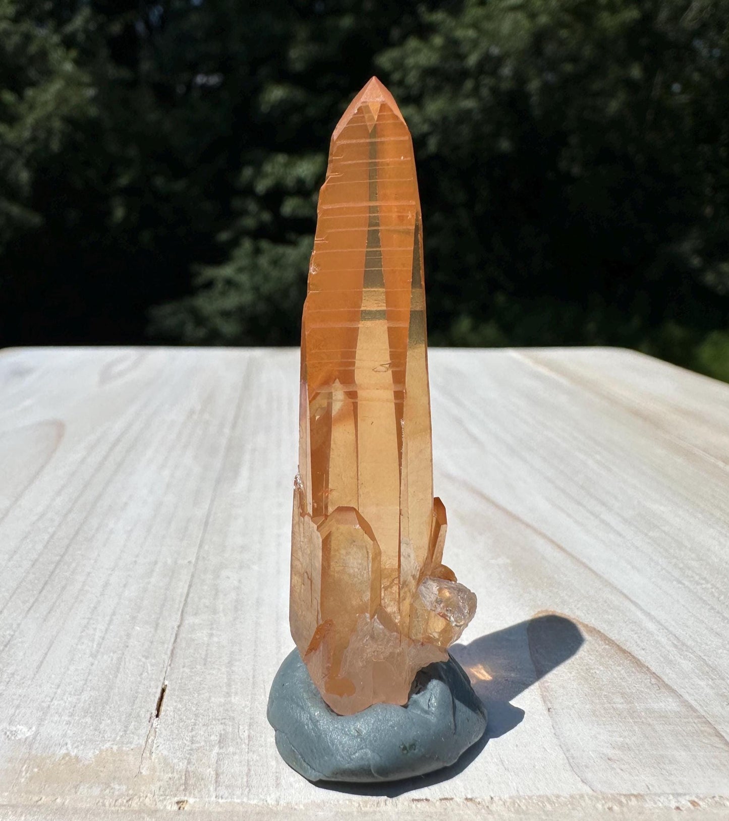 Stunning Rare Tangerine Lemurian Point - #6