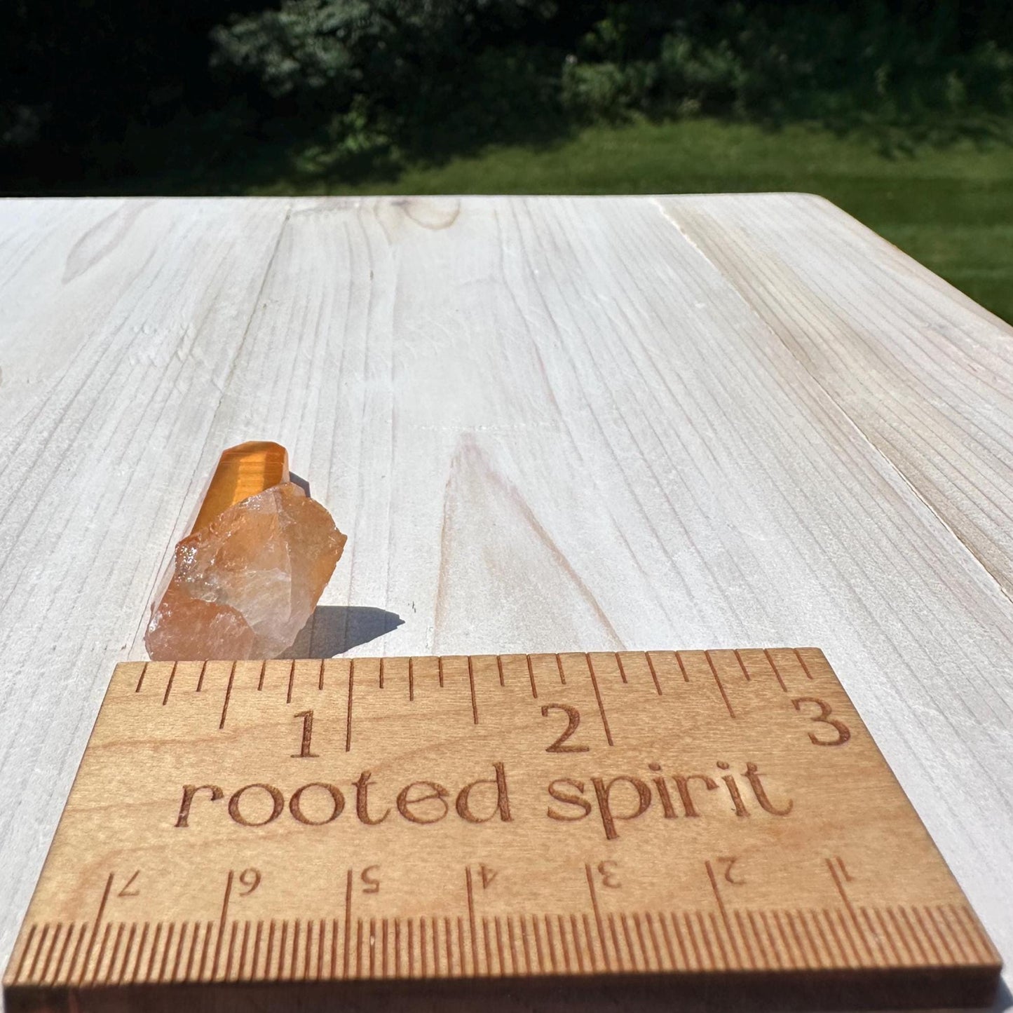 Stunning Rare Tangerine Lemurian Point - #8