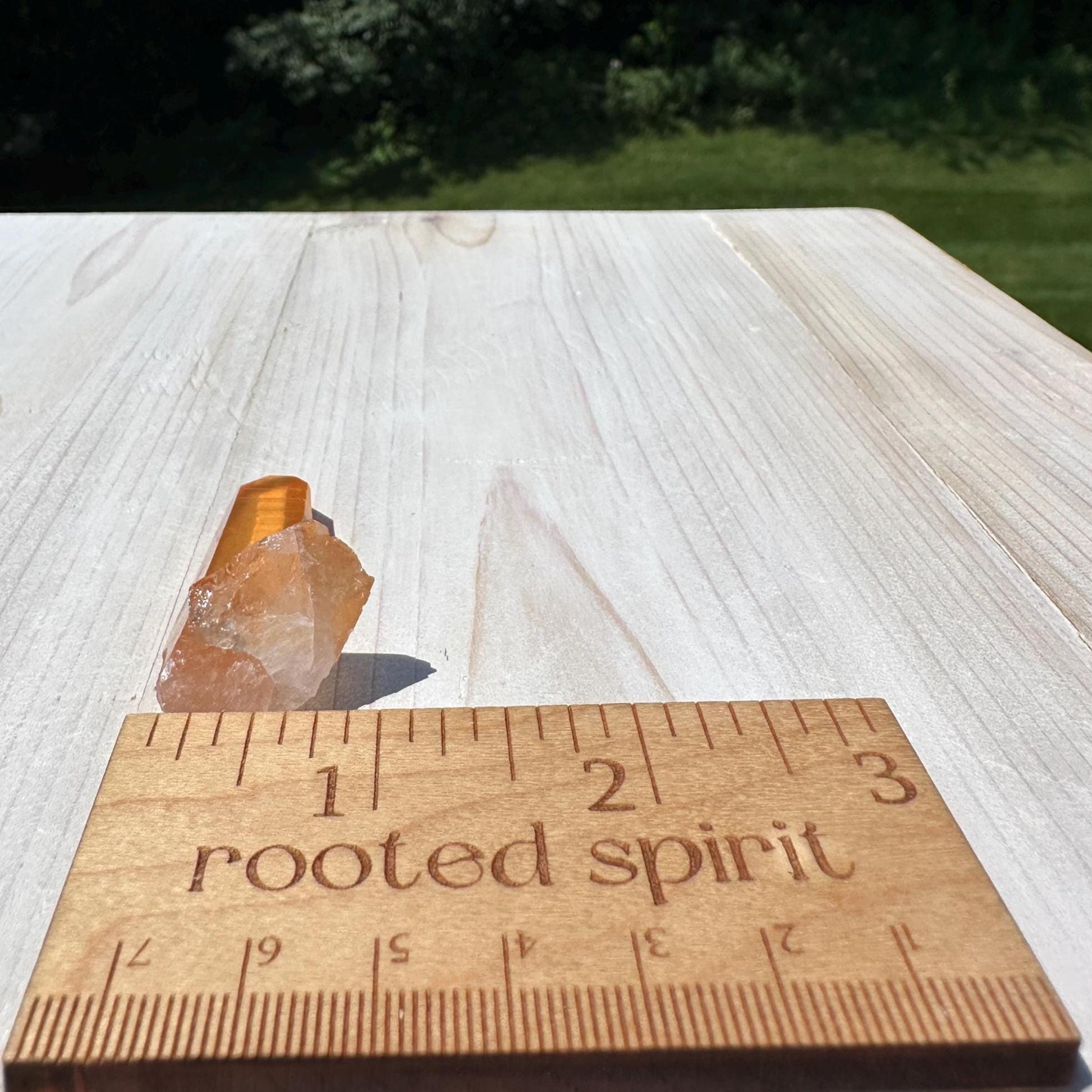 Stunning Rare Tangerine Lemurian Point - #8