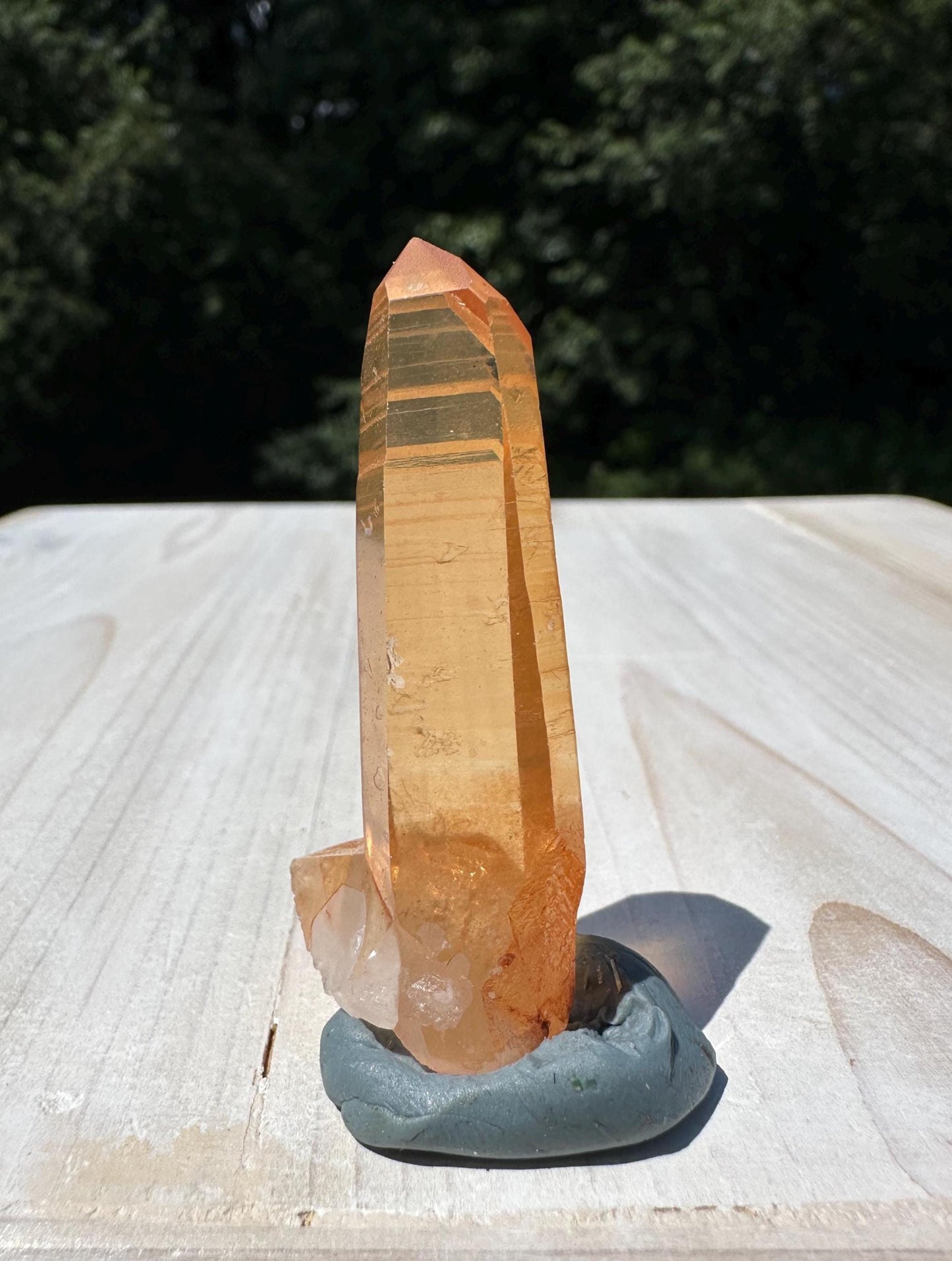 Stunning Rare Tangerine Lemurian Point - #8
