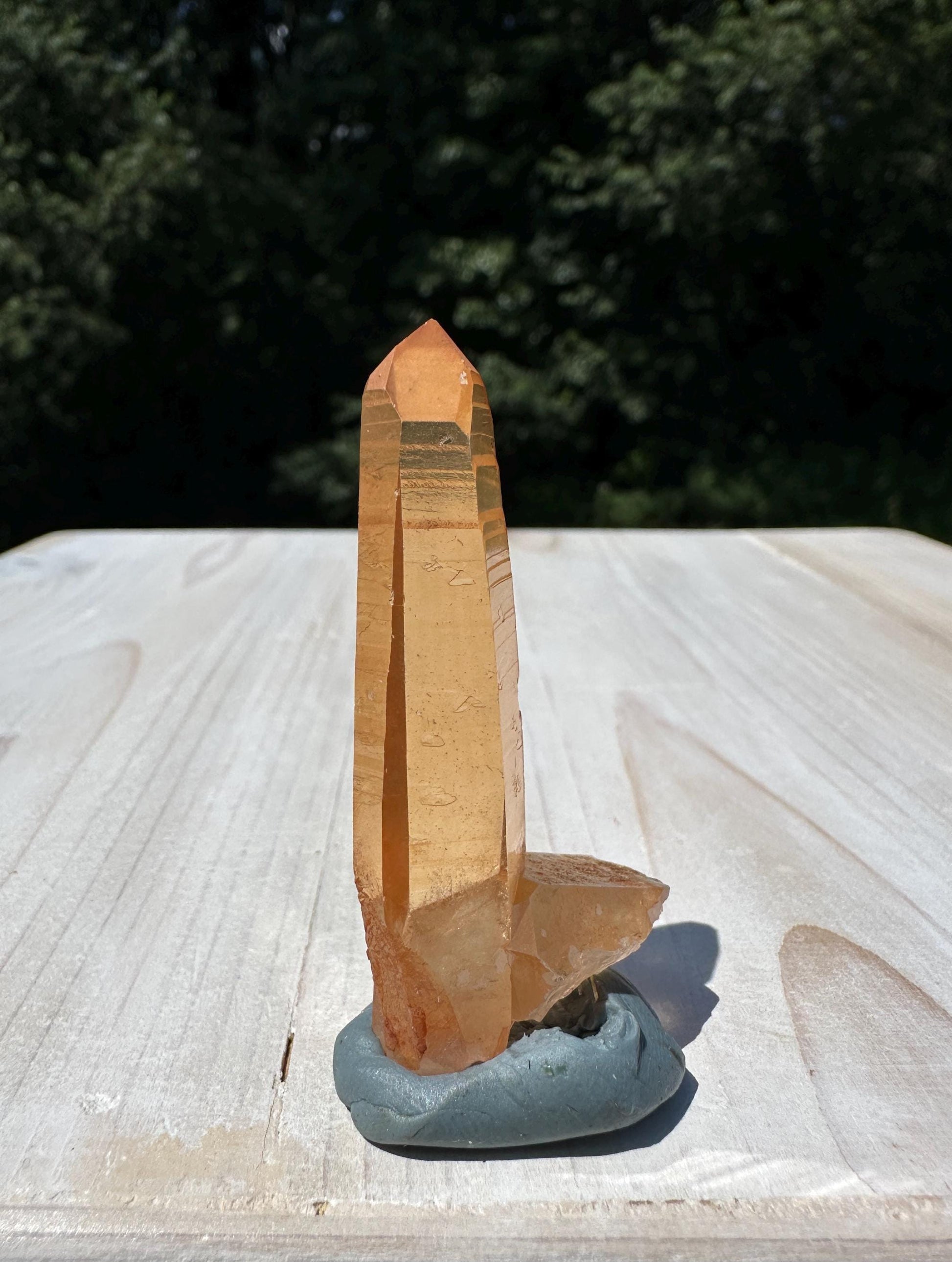 Stunning Rare Tangerine Lemurian Point - #8