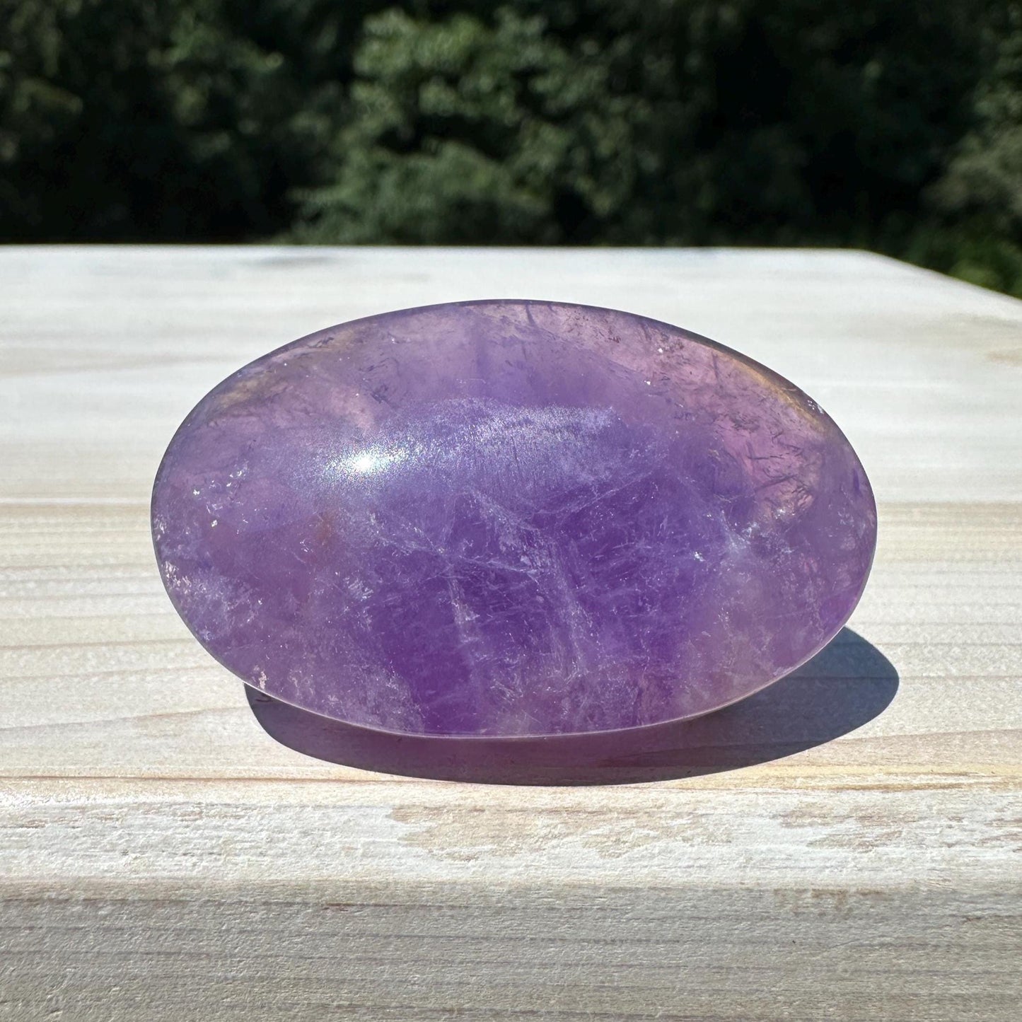 Stunning Purple Amethyst Palm Stone