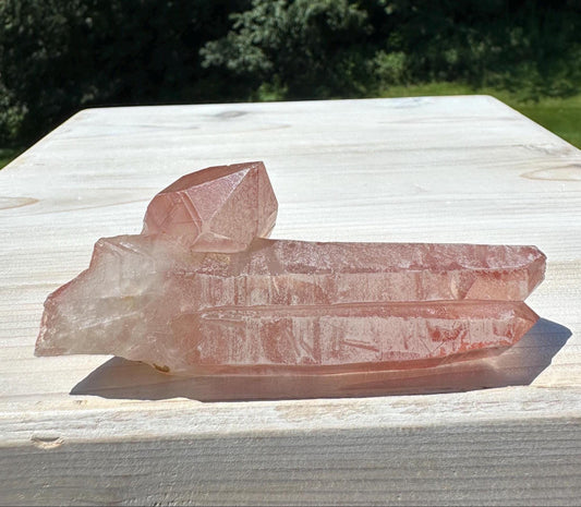 Incredible Raw Pink Lemurian Cluster from Brazil - #4