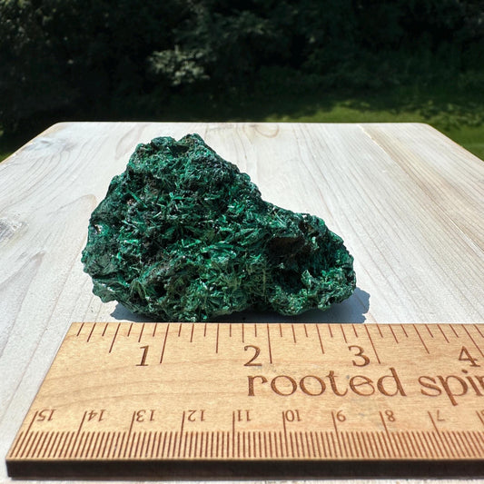 Gorgeous Fibrous Malachite Raw Specimen from the Congo - #2