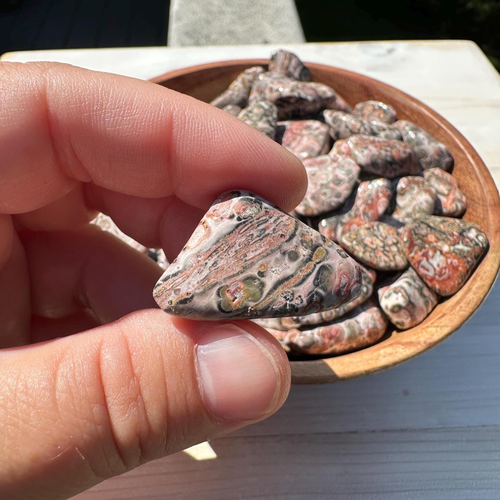 Medium Leopardskin Jasper Tumbled Stone