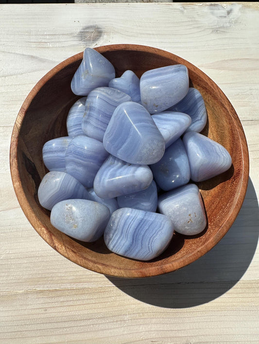XL AAA Blue Lace Agate Tumbled Stone