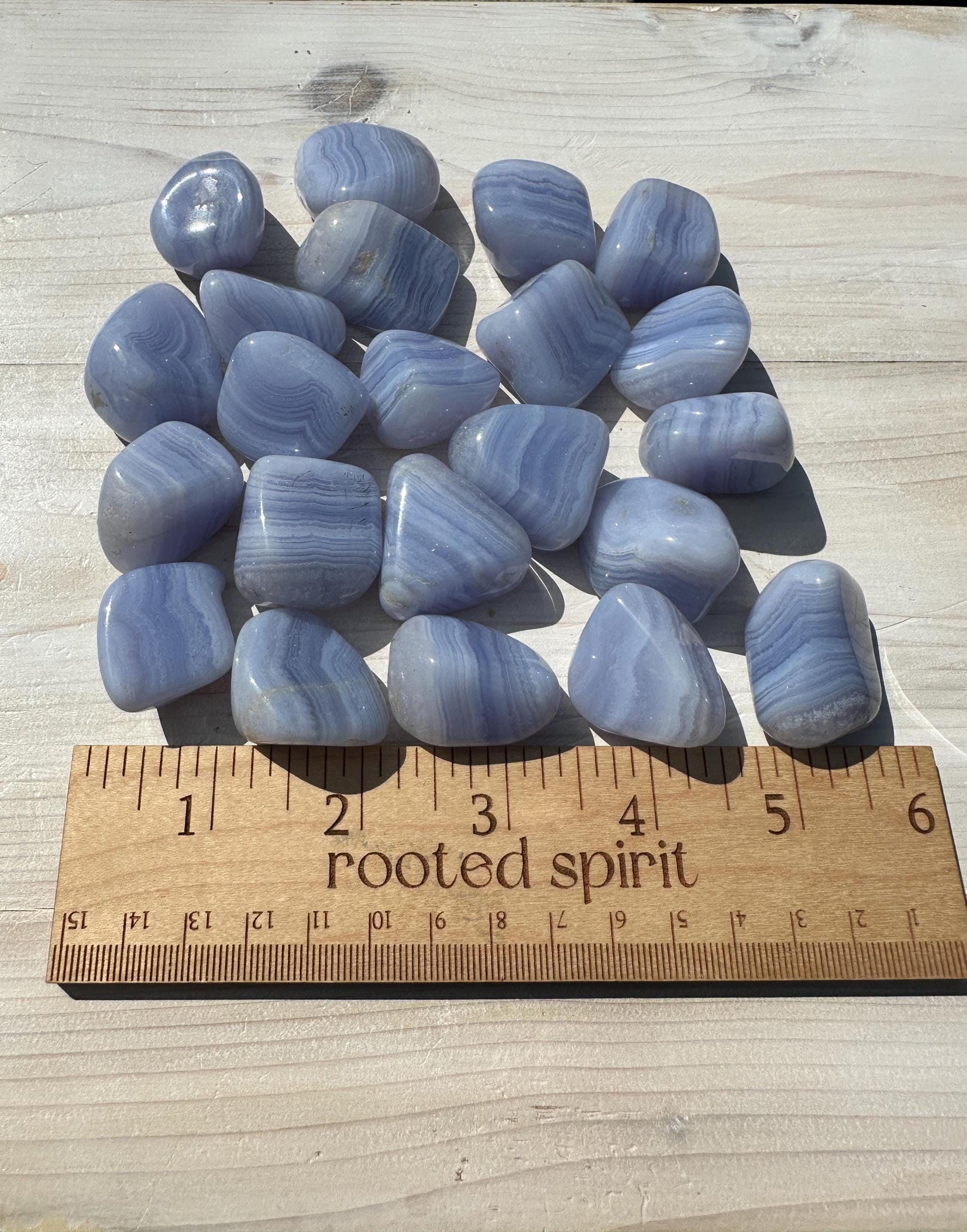 XL AAA Blue Lace Agate Tumbled Stone