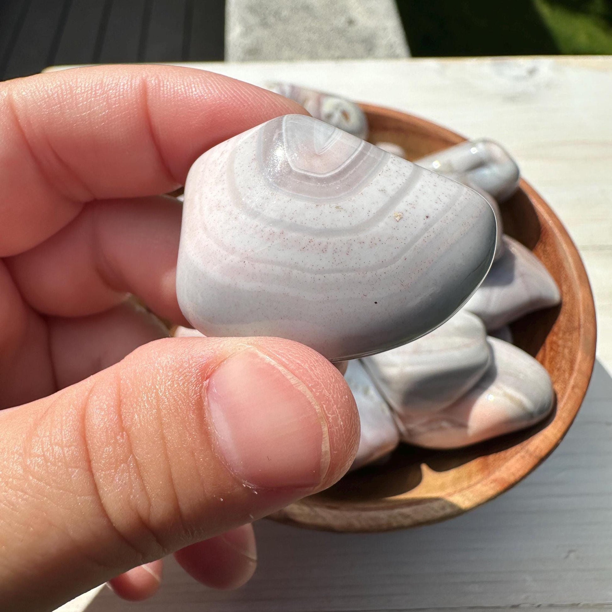 XL Pink Botswana Agate Tumbled Stone