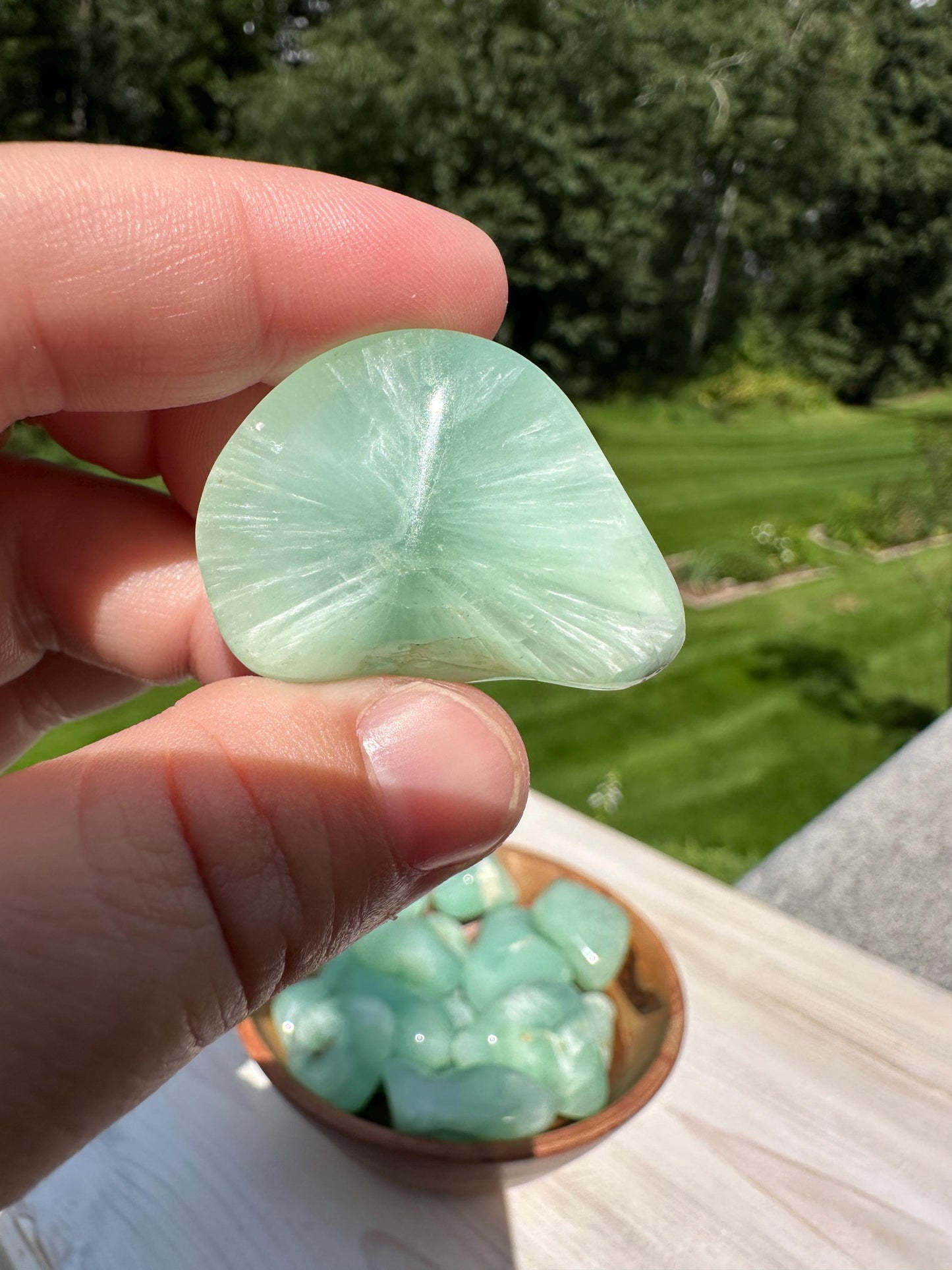 XL A Prehnite Tumbled Stone