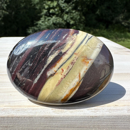 Beautiful Natural Tiger Iron Jasper Crystal Palm Stone - #2