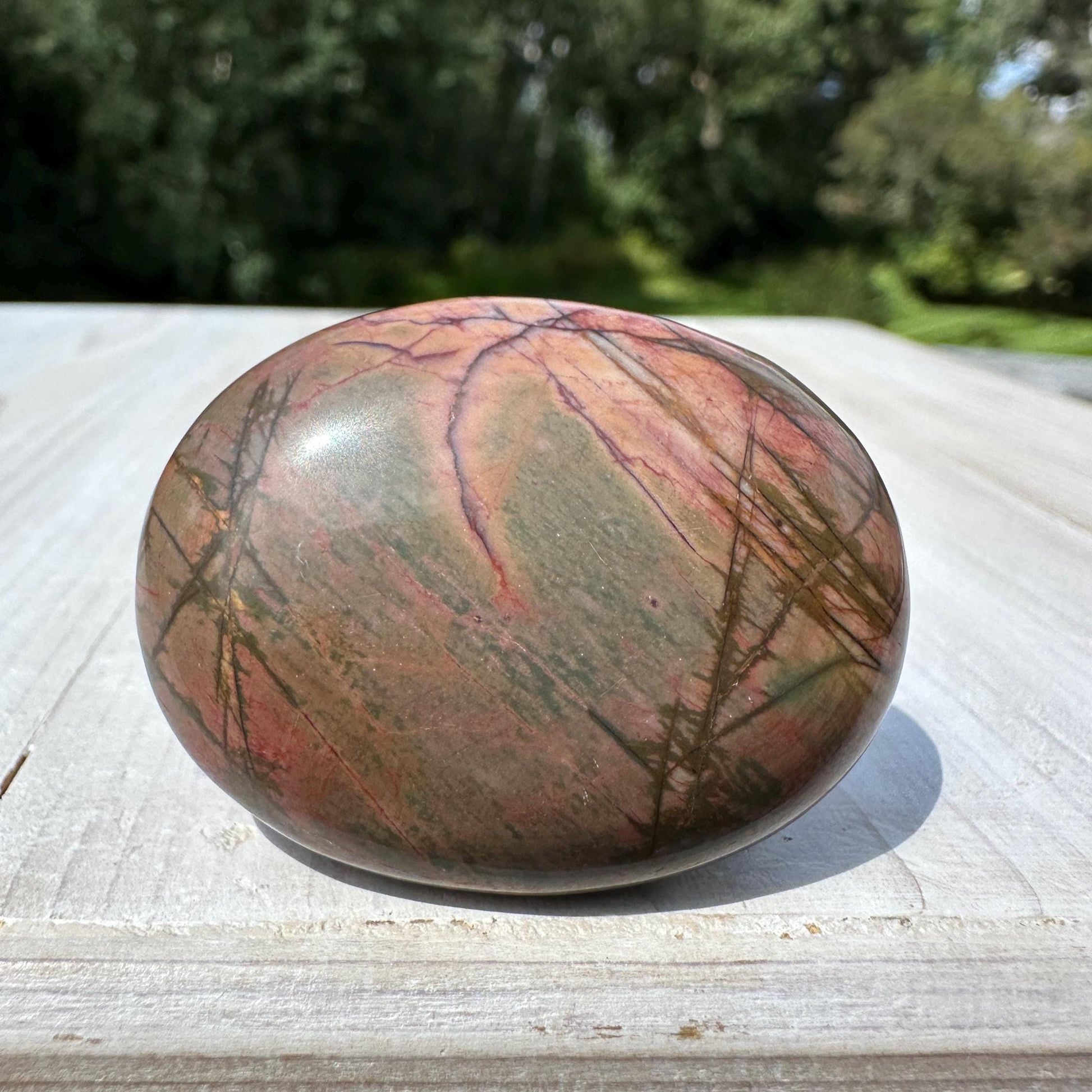 Gorgeous Cherry Creek Jasper Palm Stones - #1