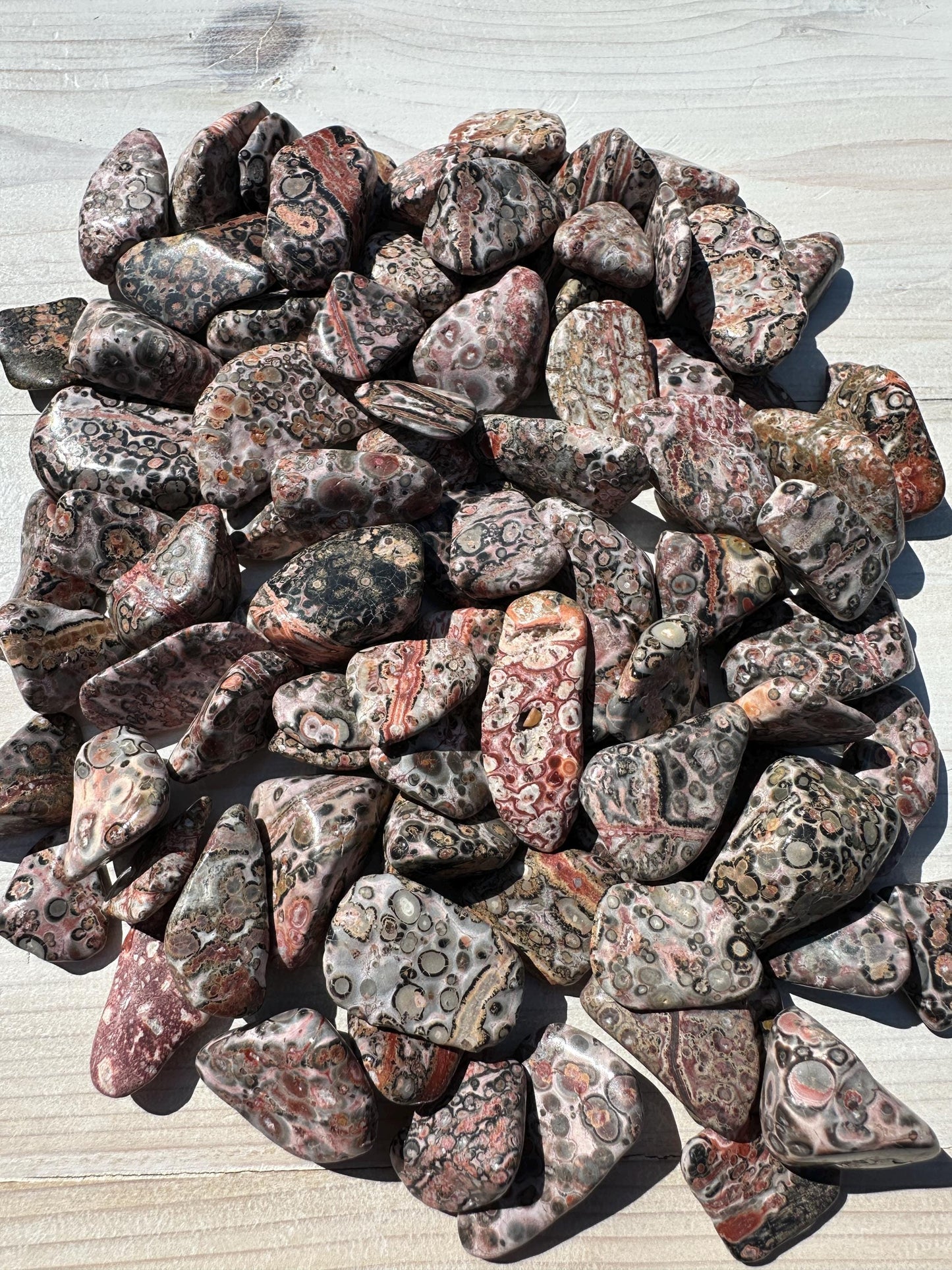 Medium Leopardskin Jasper Tumbled Stone