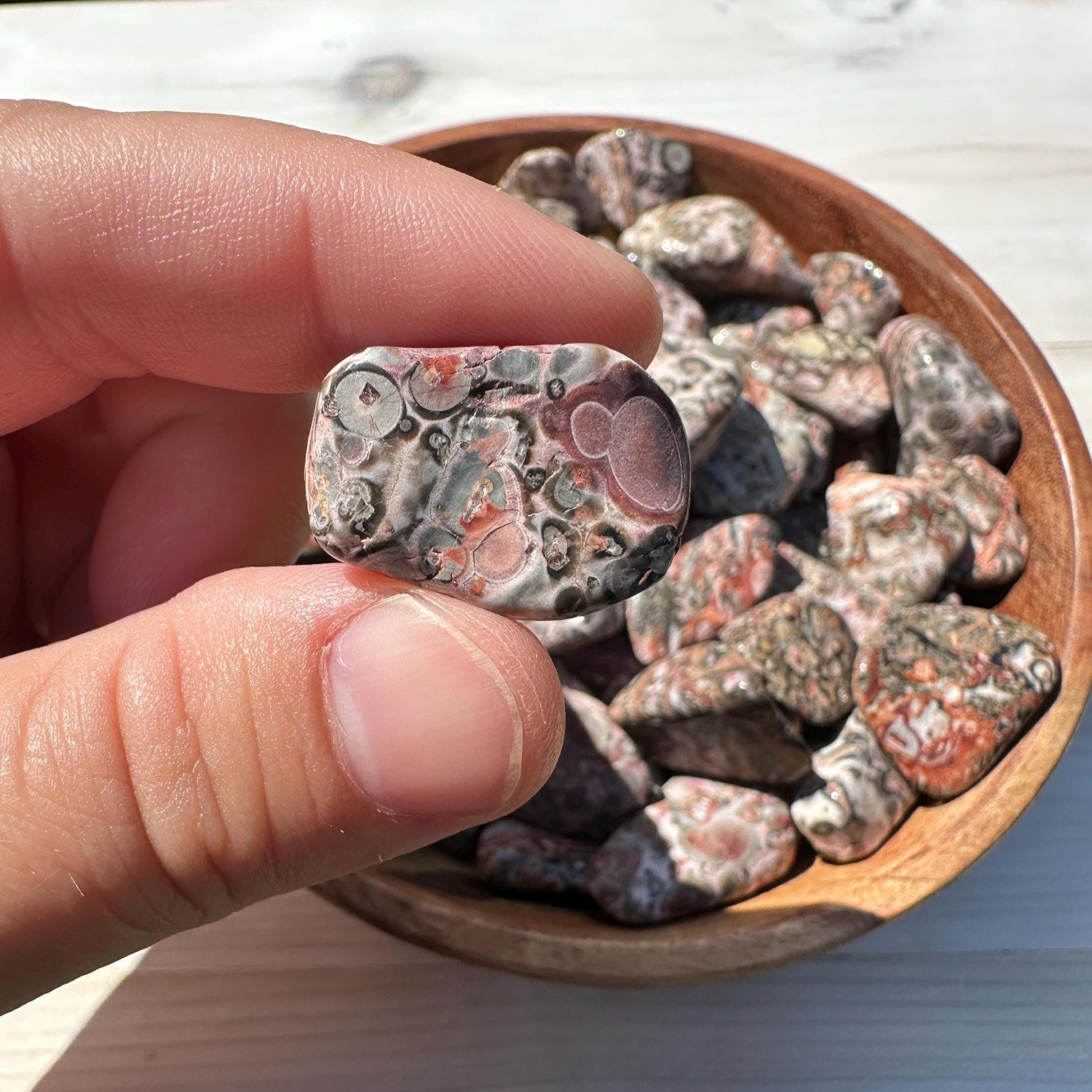 Medium Leopardskin Jasper Tumbled Stone