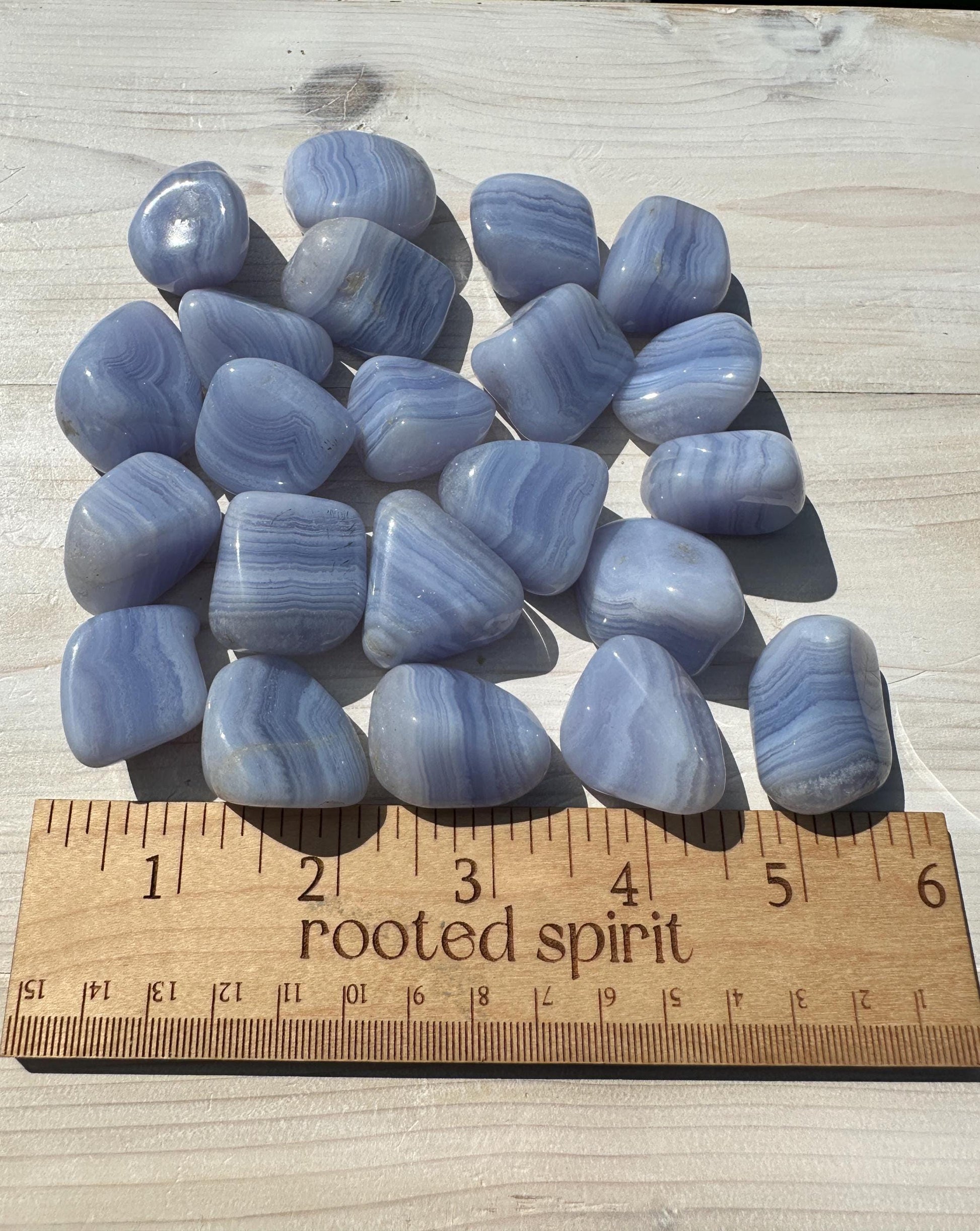 XL AAA Blue Lace Agate Tumbled Stone