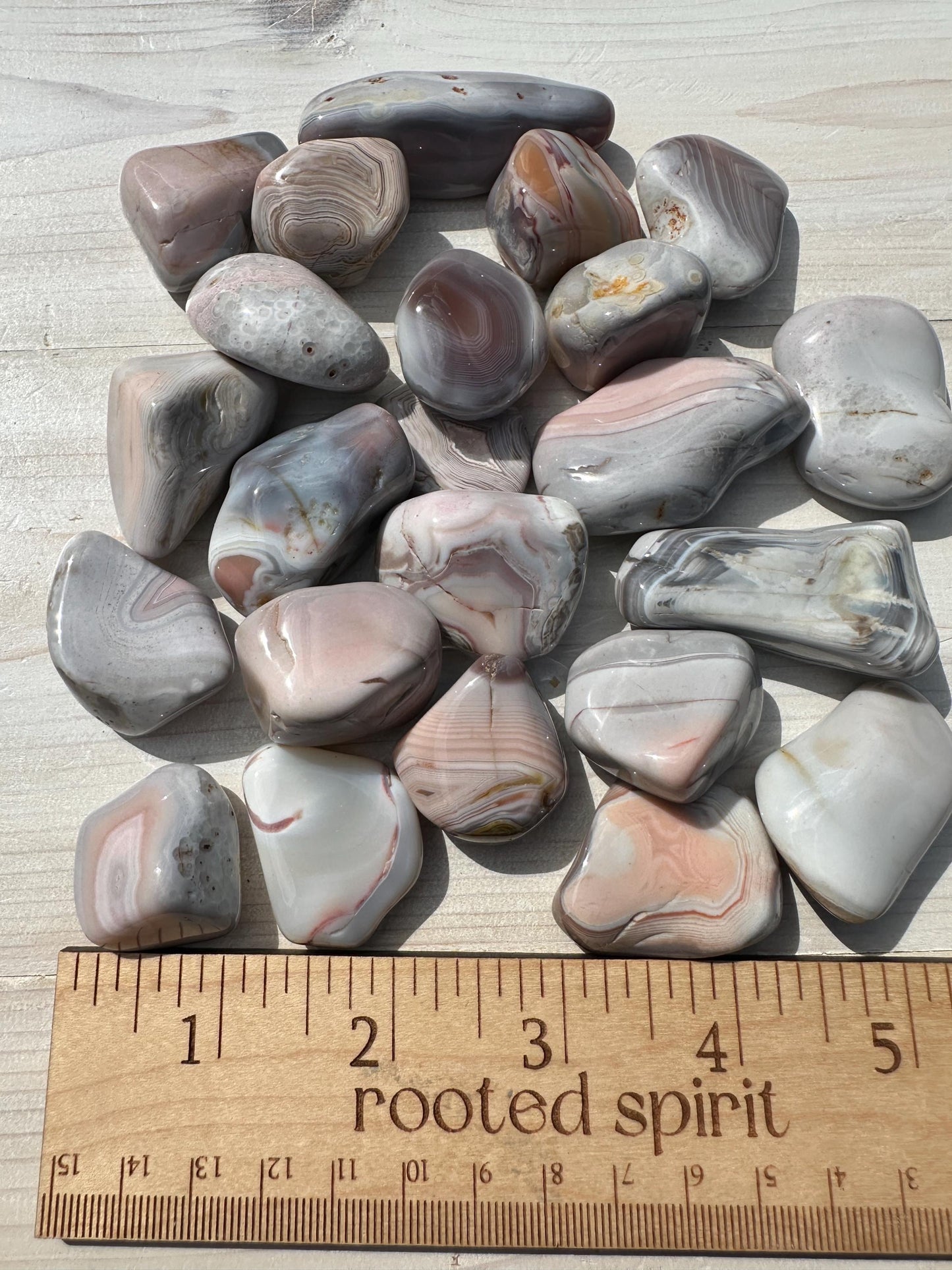 XL Pink Botswana Agate Tumbled Stone