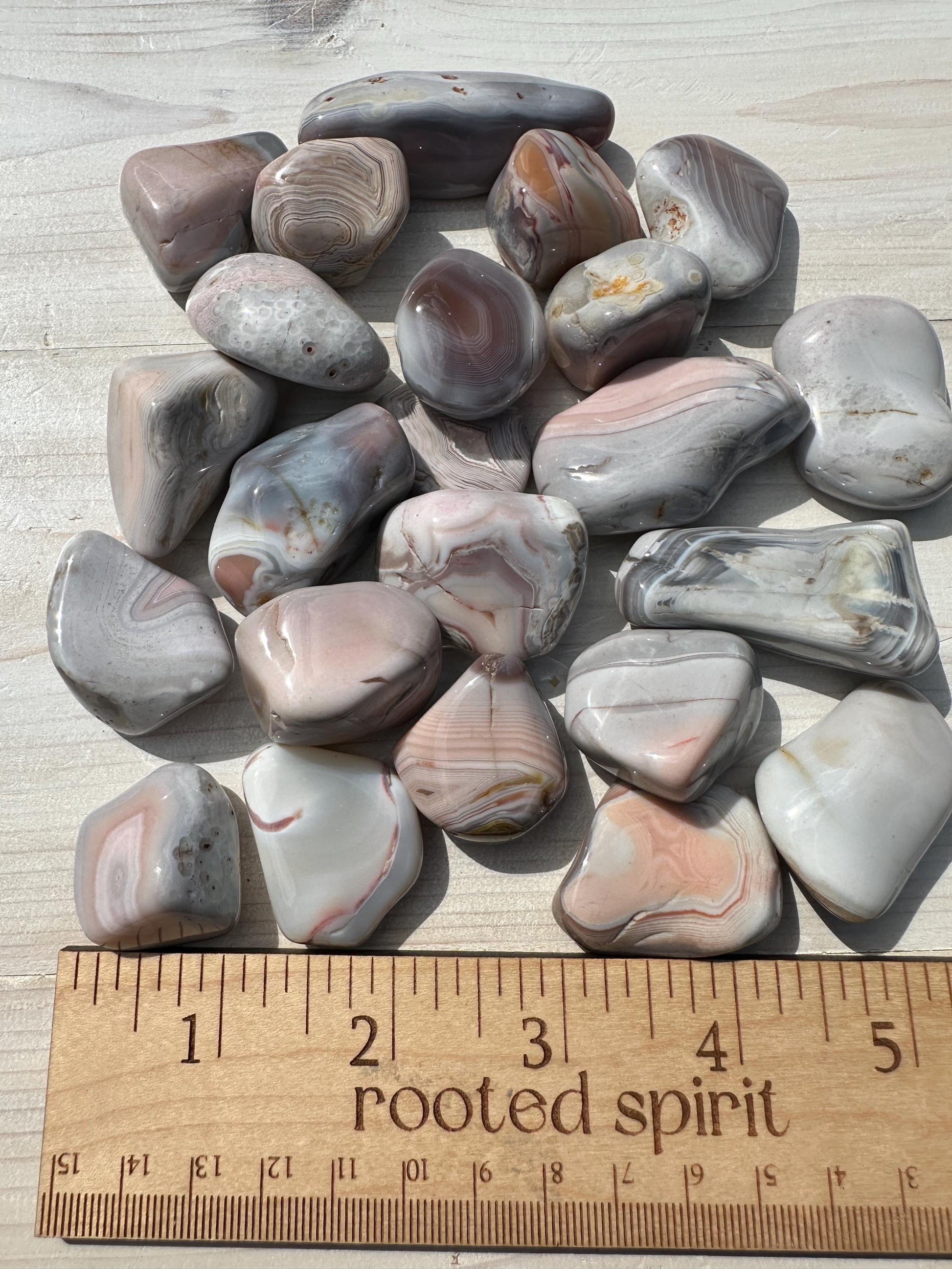 XL Pink Botswana Agate Tumbled Stone