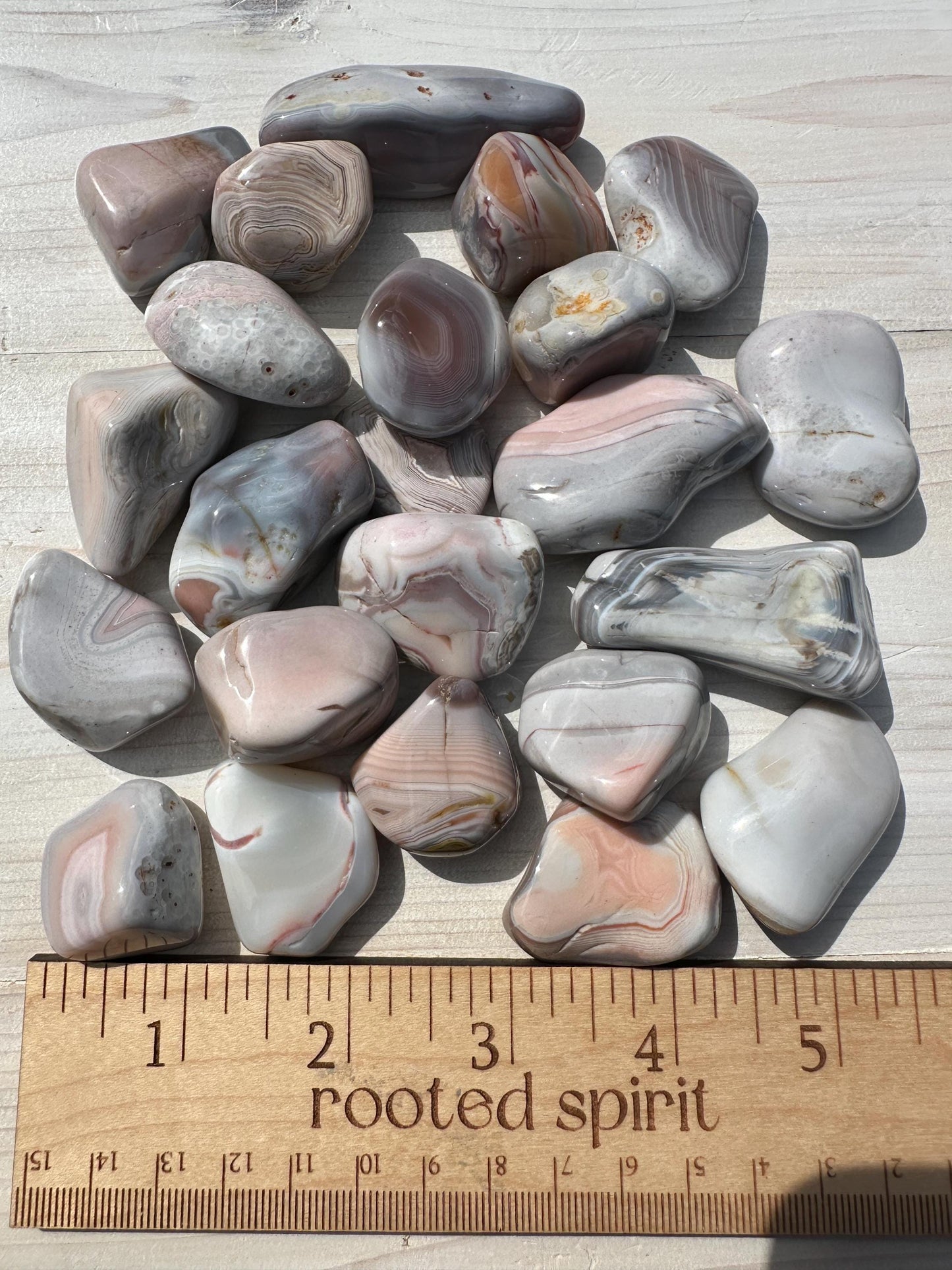 XL Pink Botswana Agate Tumbled Stone