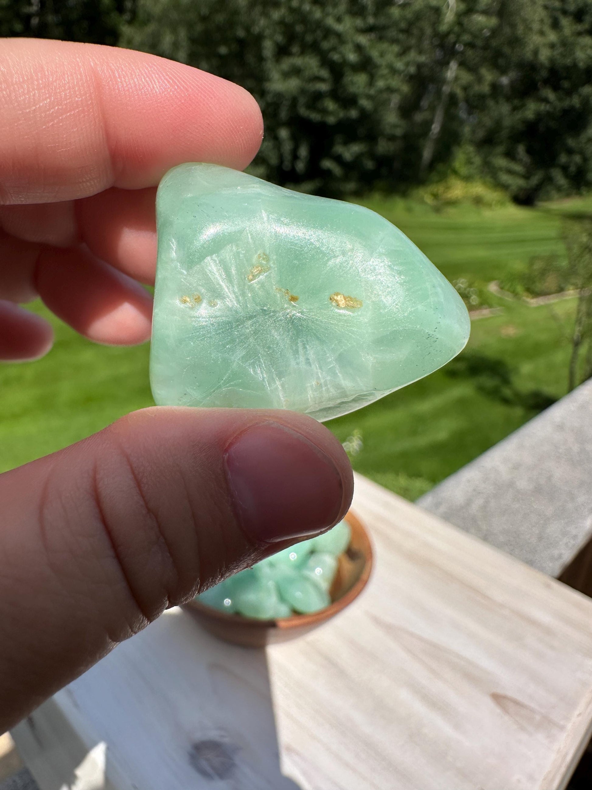 XL A Prehnite Tumbled Stone