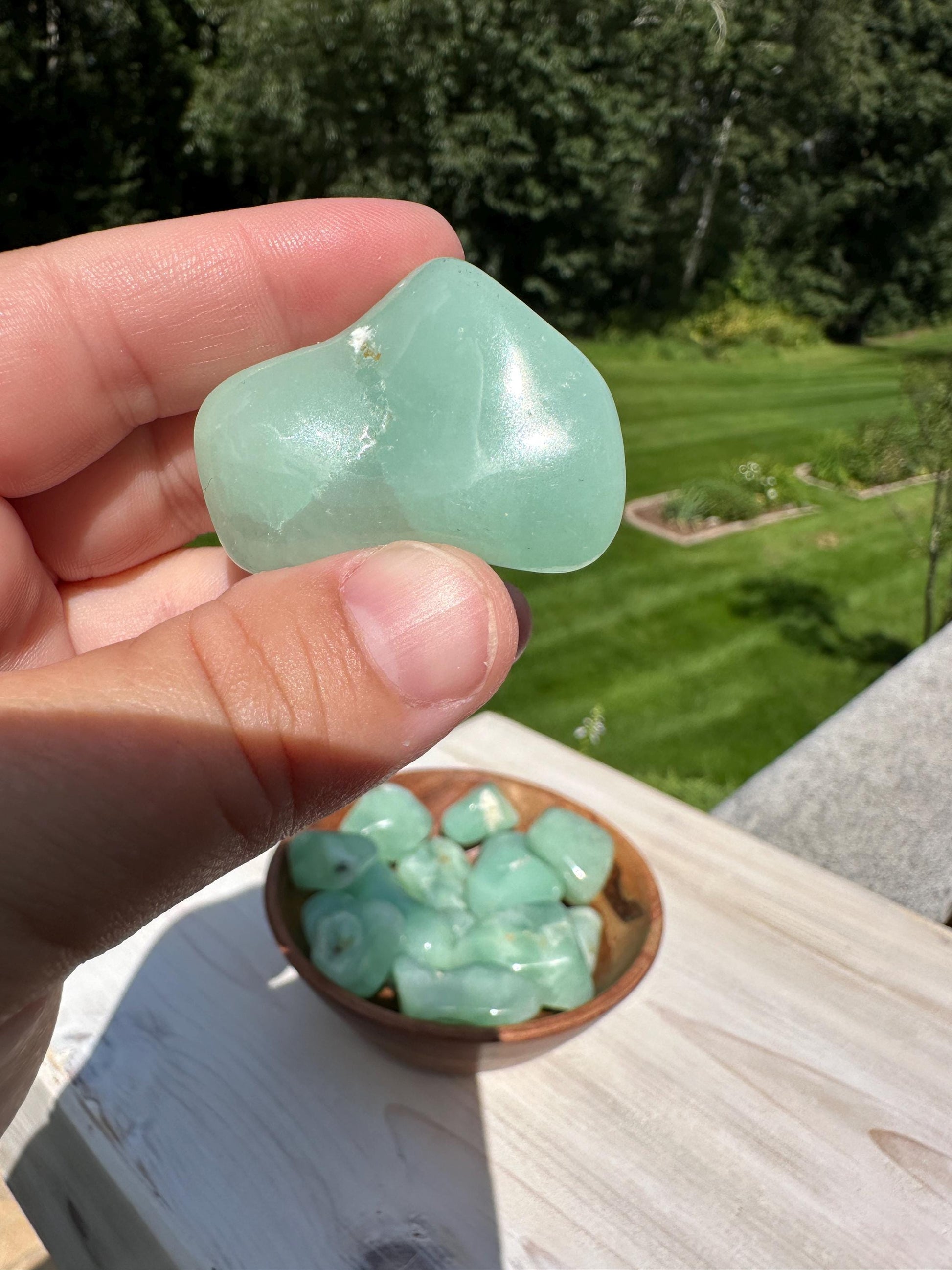 XL A Prehnite Tumbled Stone