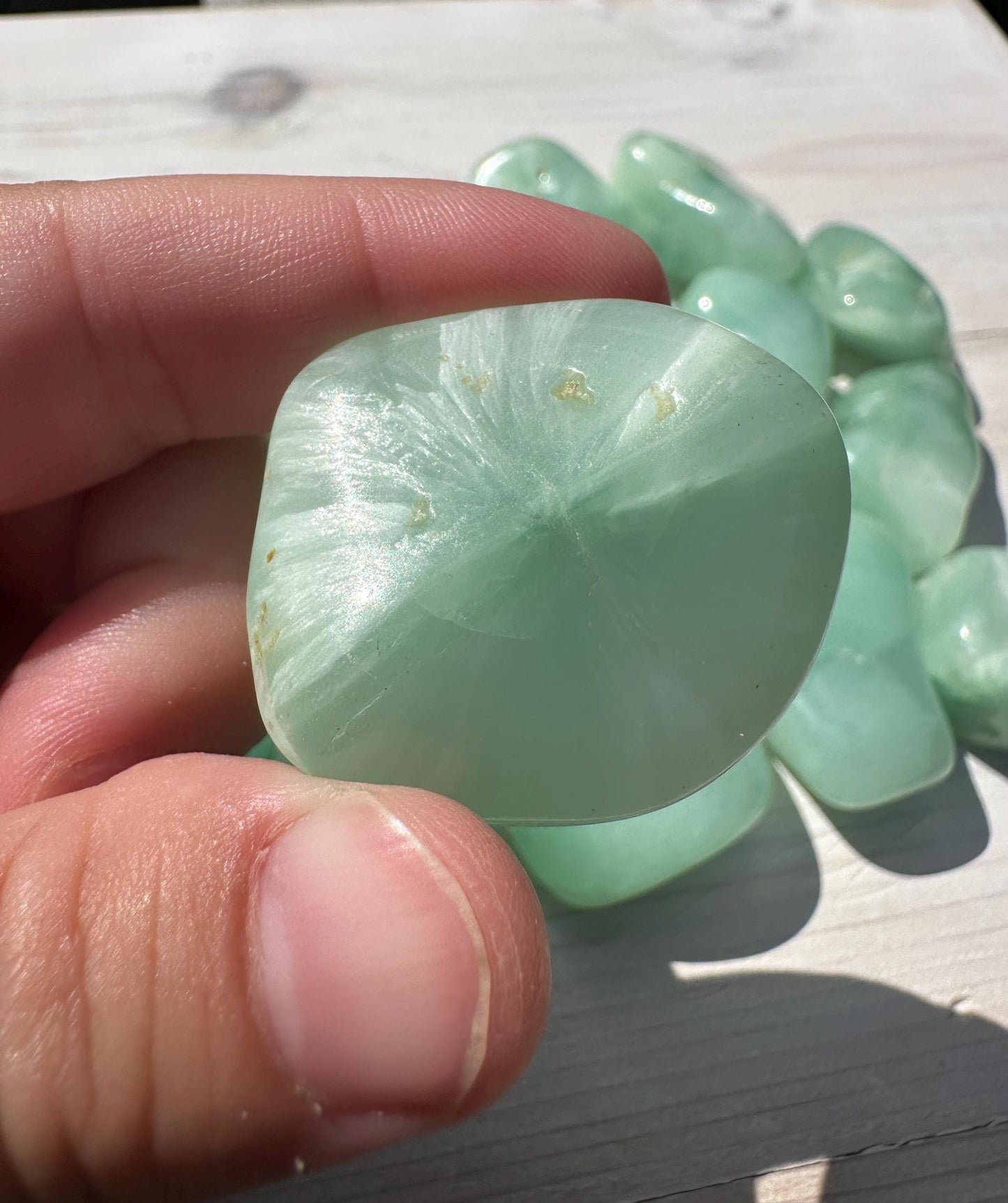 XL A Prehnite Tumbled Stone