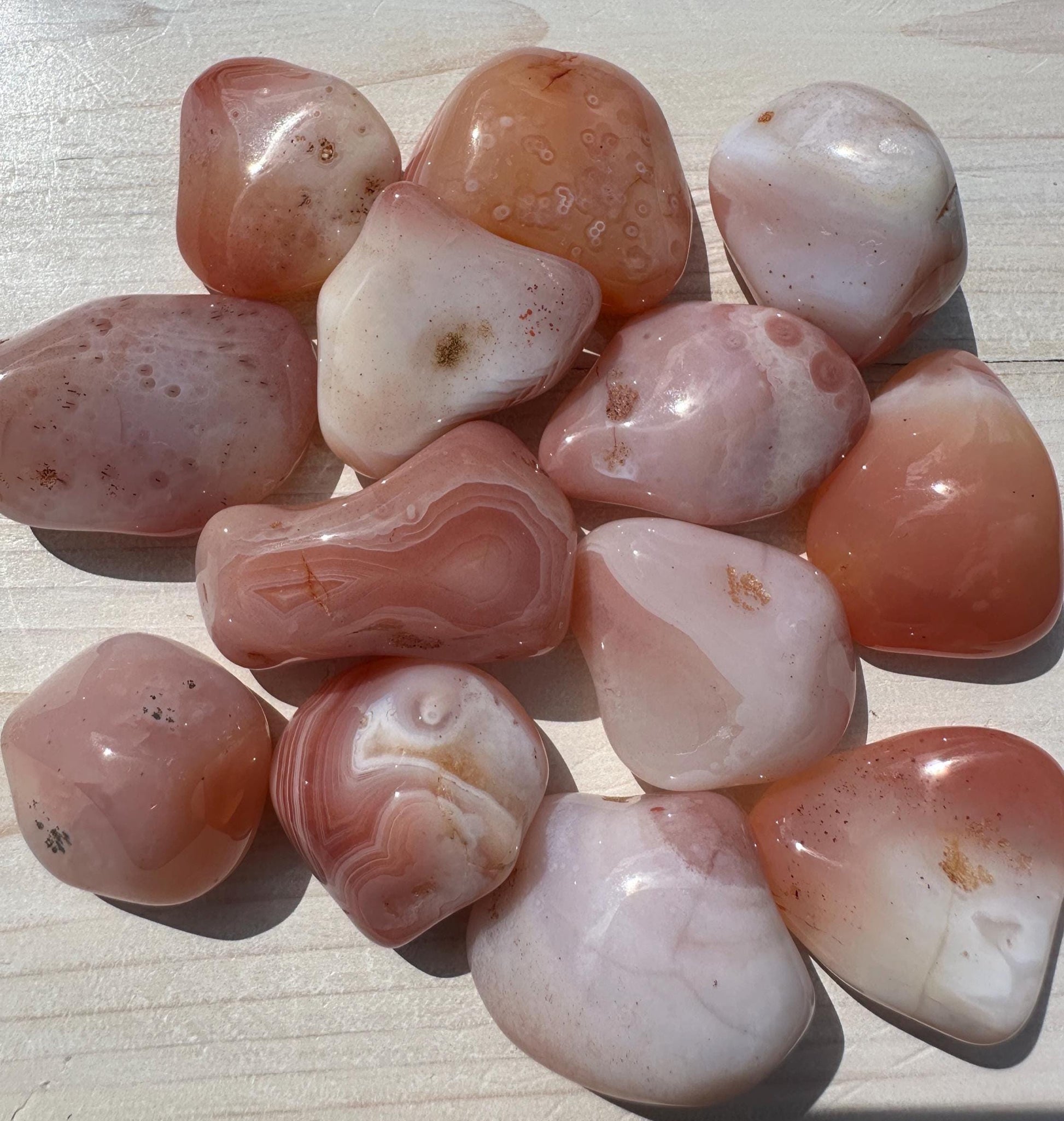XL Apricot Agate Tumbled Stone