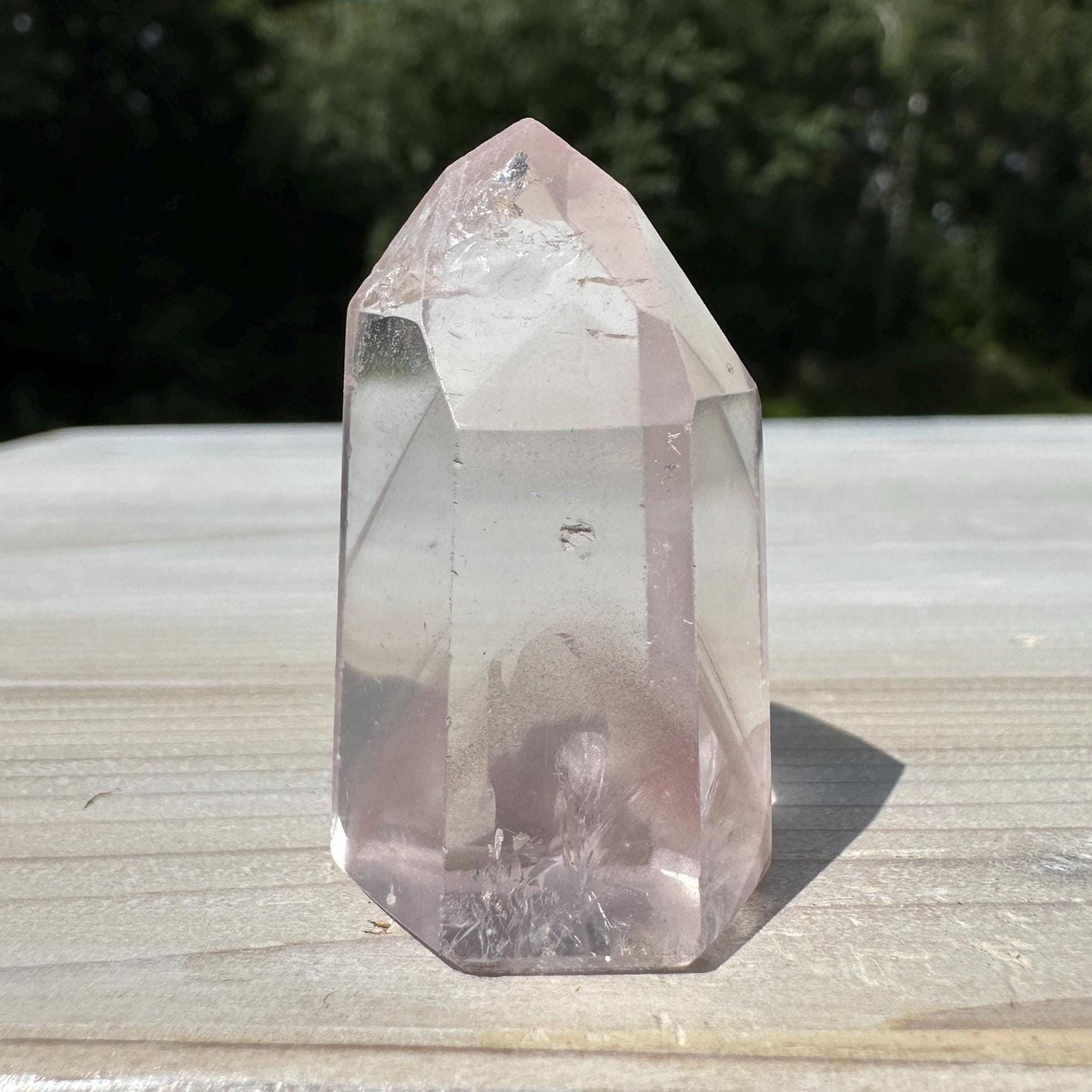 Rare Small Pink Lithium Point from Brazil With Phantoms - #3