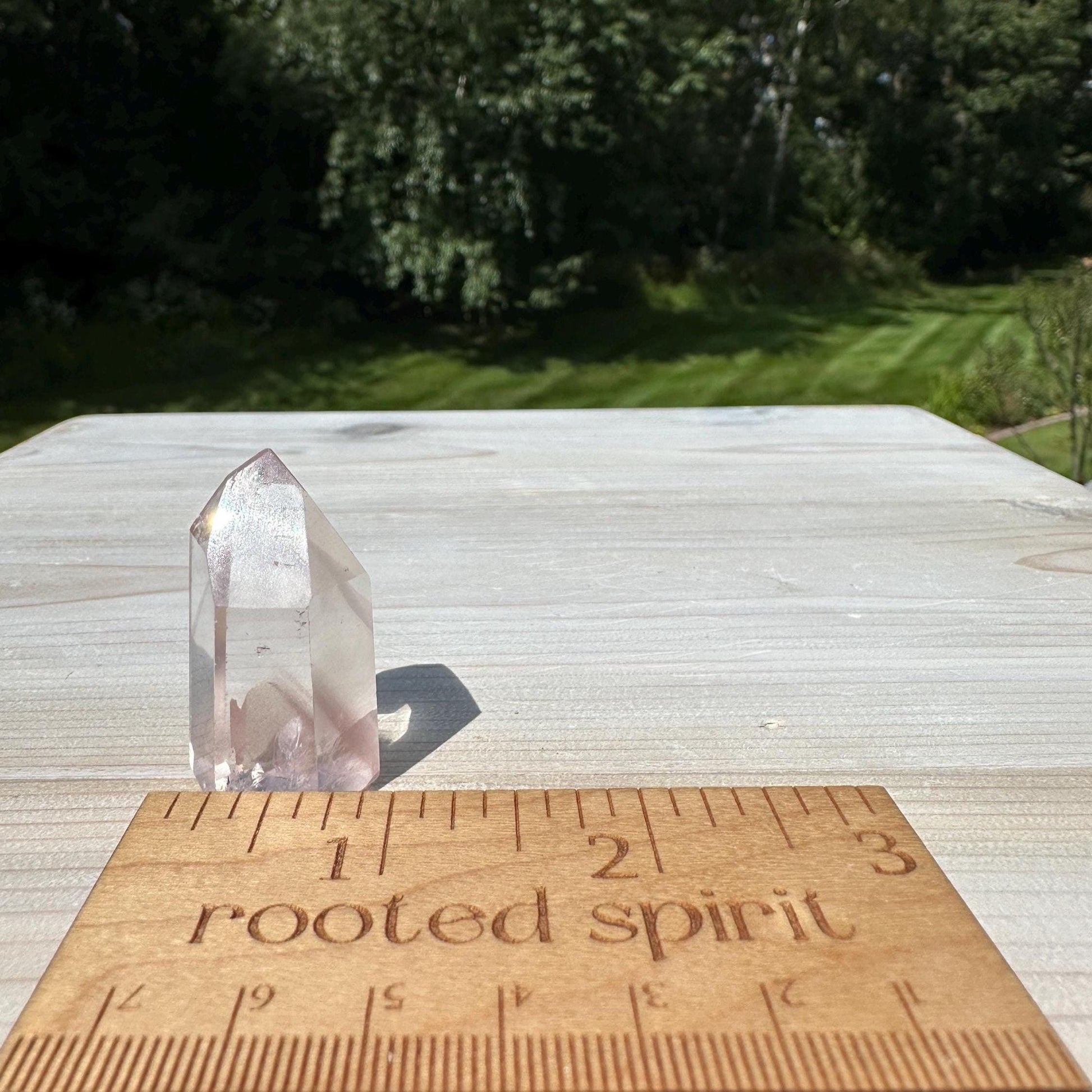 Rare Small Pink Lithium Point from Brazil With Phantoms - #3