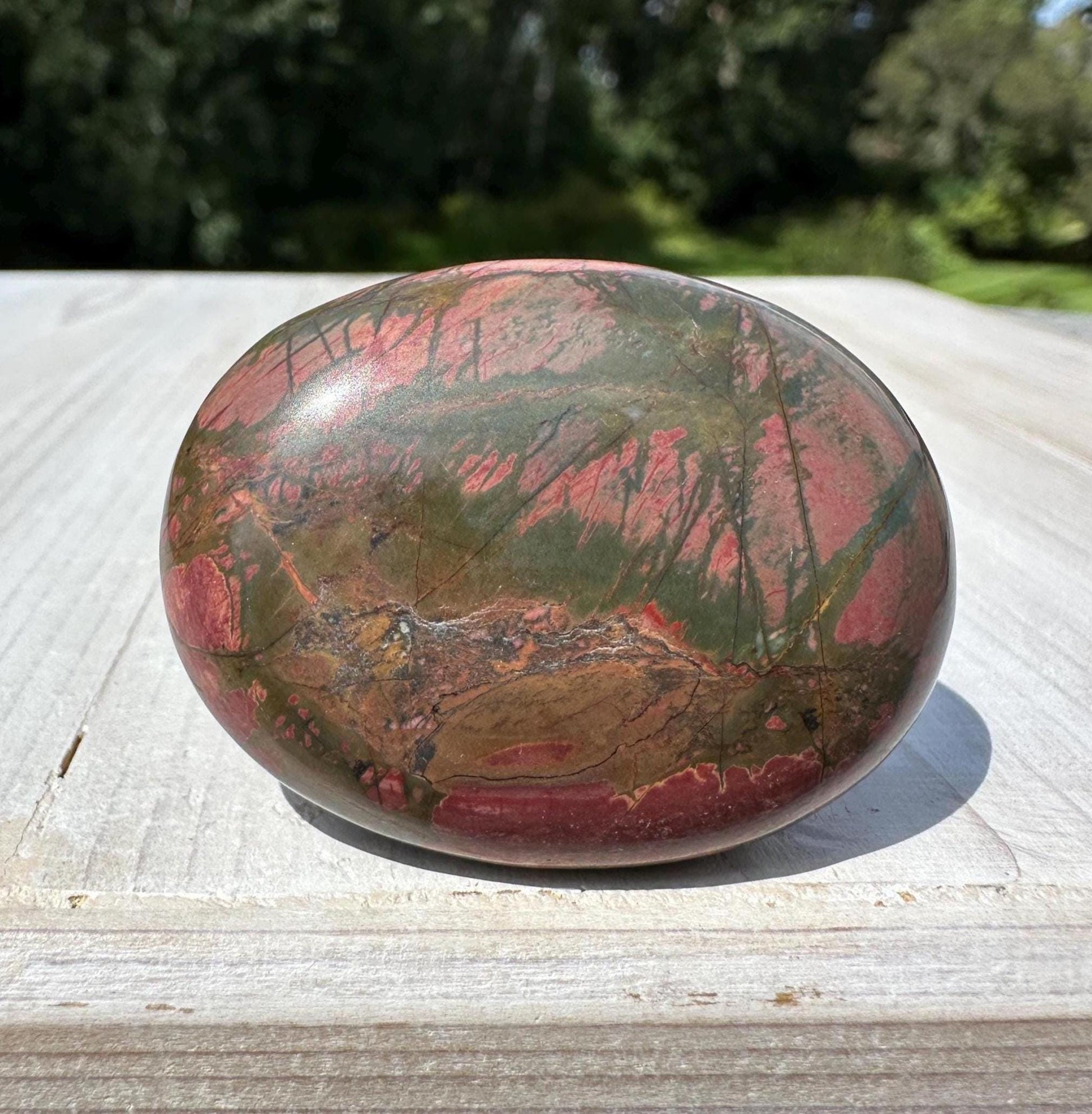 Gorgeous Cherry Creek Jasper Palm Stones - #1