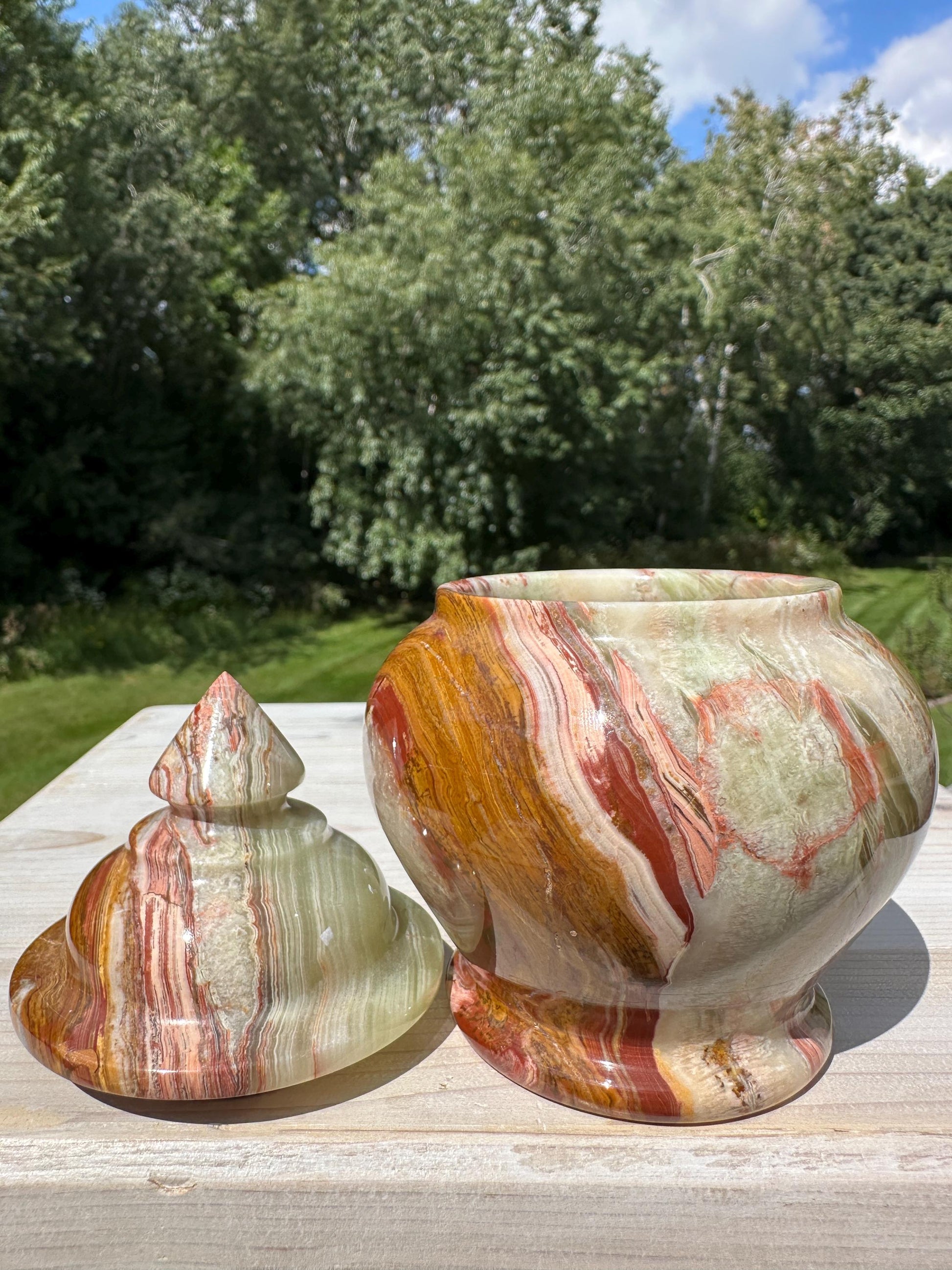 Beautiful 4" Onyx Jar from Pakistan - #2