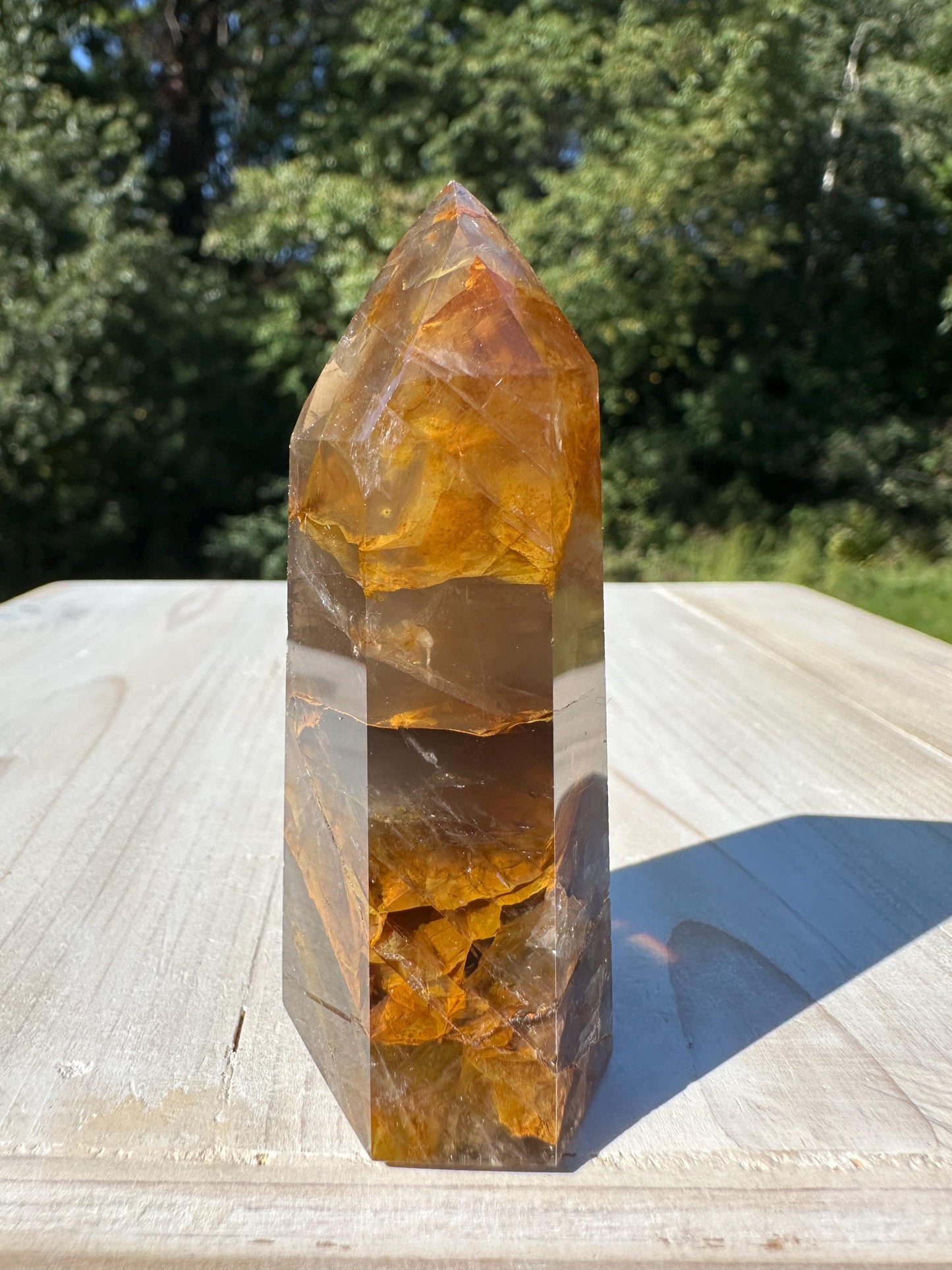 Stunning Smoky Golden Healer Polished Point from Brazil - #3
