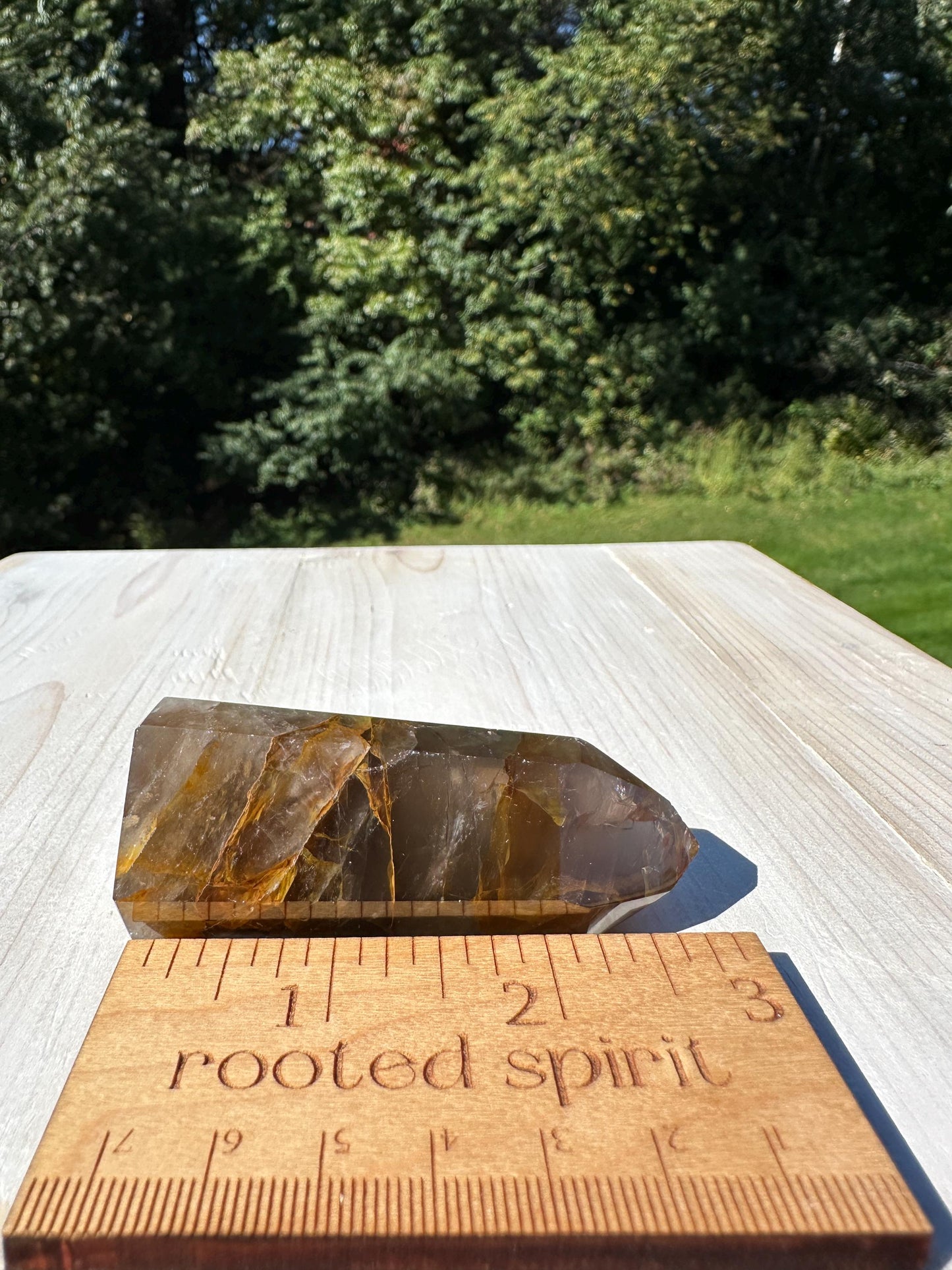 Stunning Smoky Golden Healer Polished Point from Brazil - #3