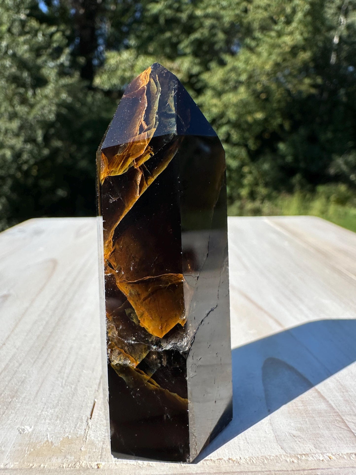 Stunning Smoky Golden Healer Polished Point from Brazil - #6